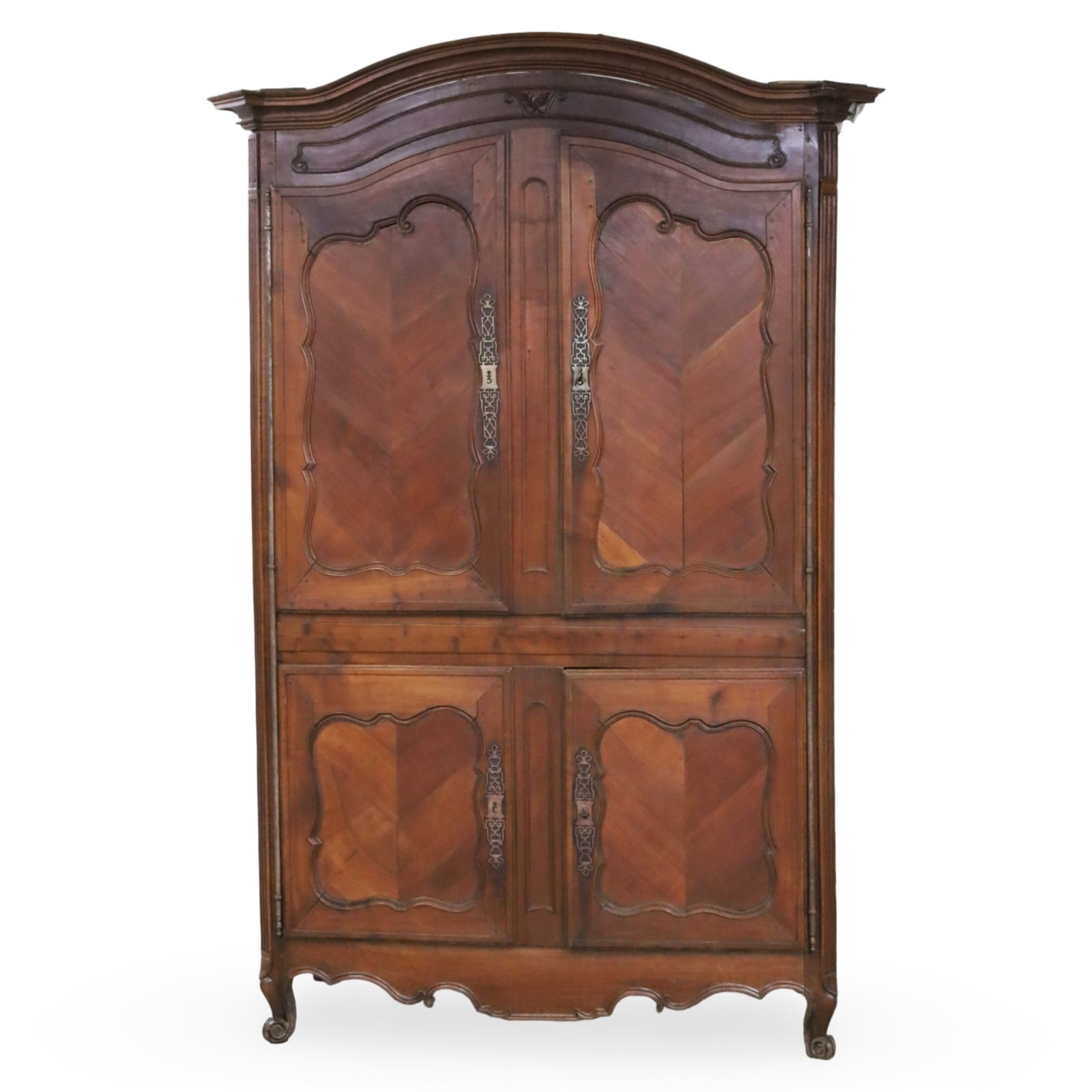 FRENCH WALNUT BUFFET DEUX CORPS, 19TH C. (1 of 6)