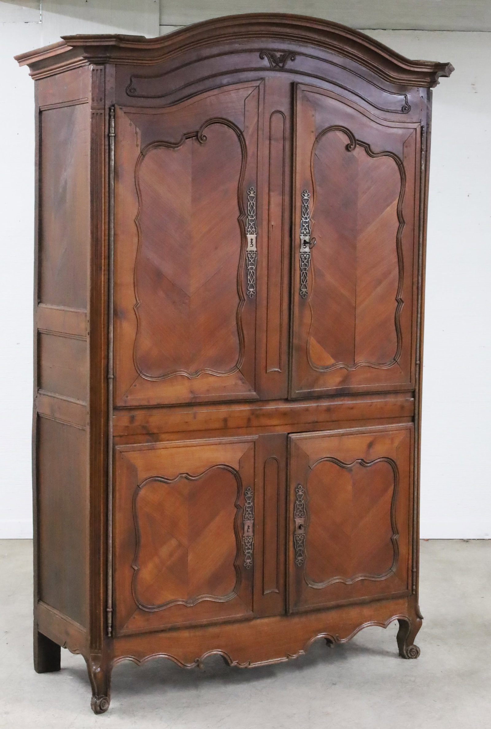 FRENCH WALNUT BUFFET DEUX CORPS, 19TH C. - 2