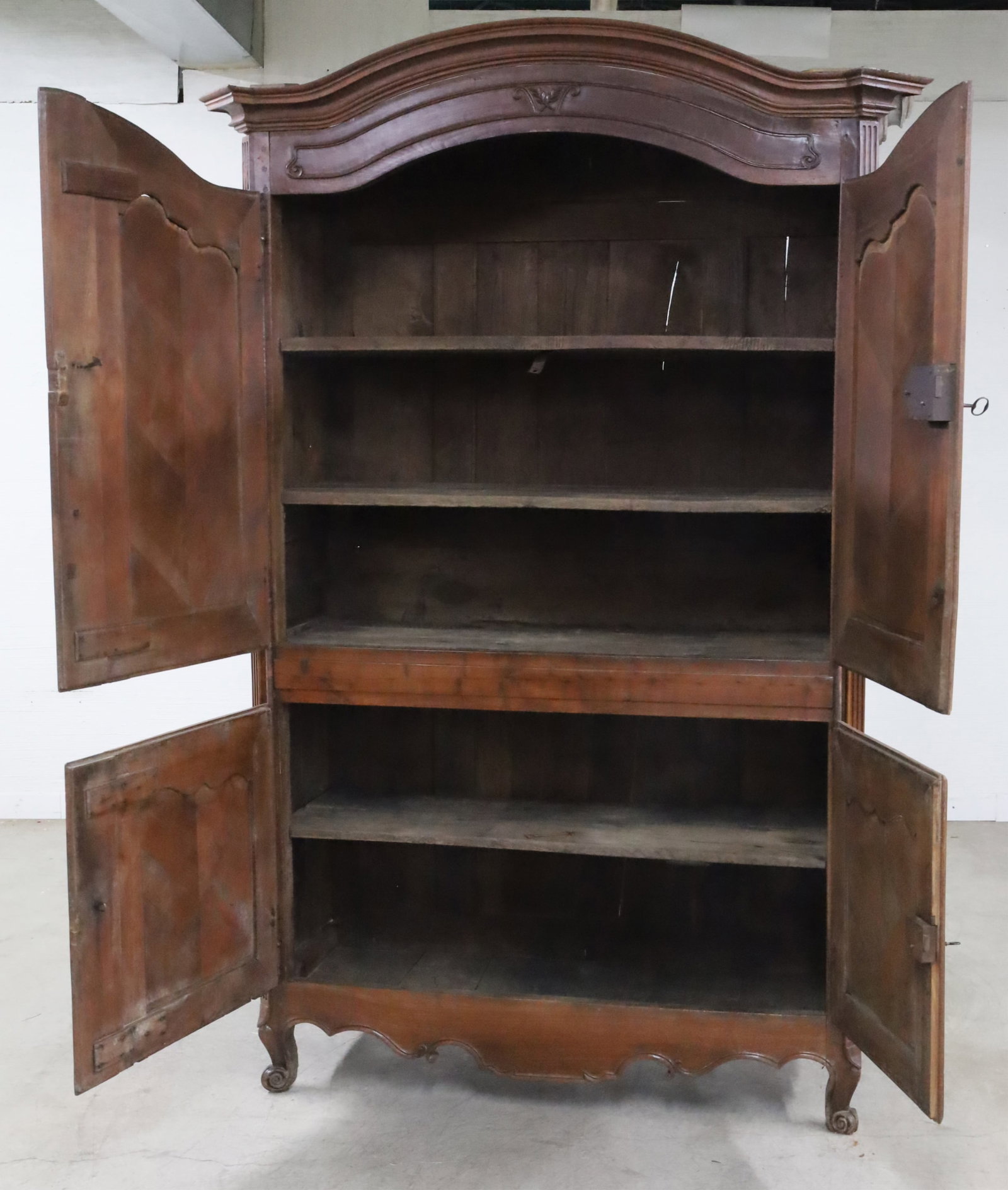 FRENCH WALNUT BUFFET DEUX CORPS, 19TH C. - 3