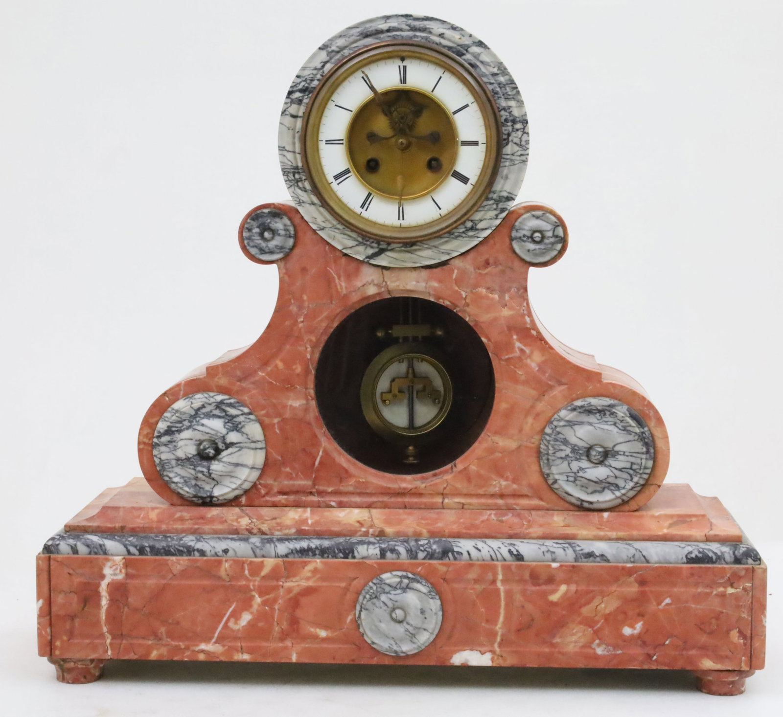 NAPOLEAN III MARBLE MANTLE CLOCK - 2