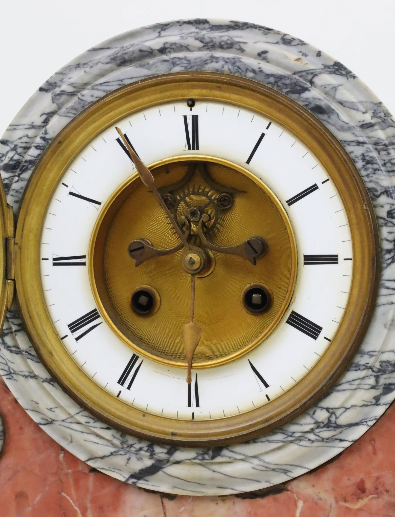 NAPOLEAN III MARBLE MANTLE CLOCK - 3