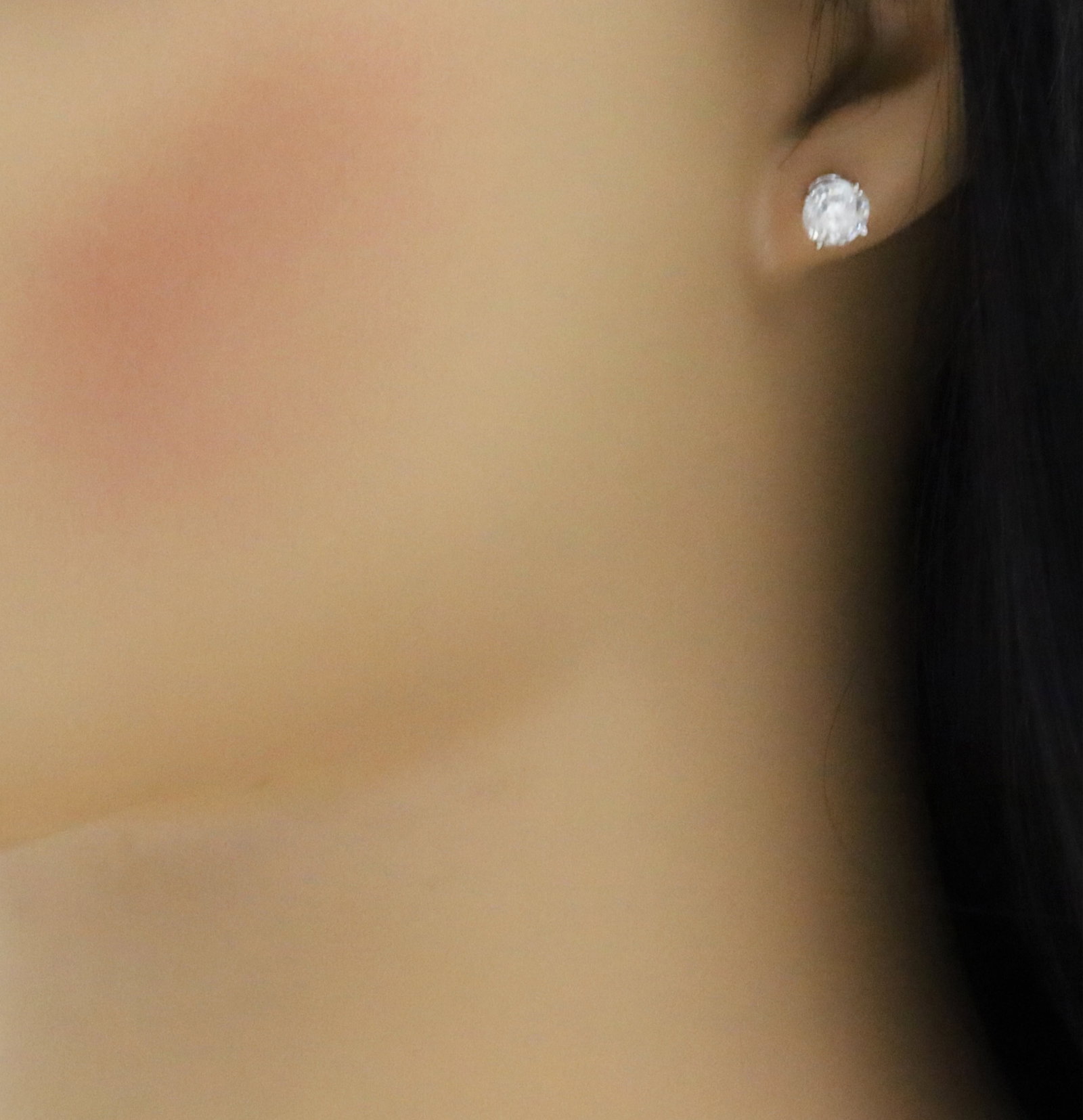 14K DIAMOND STUD EARRINGS - 2