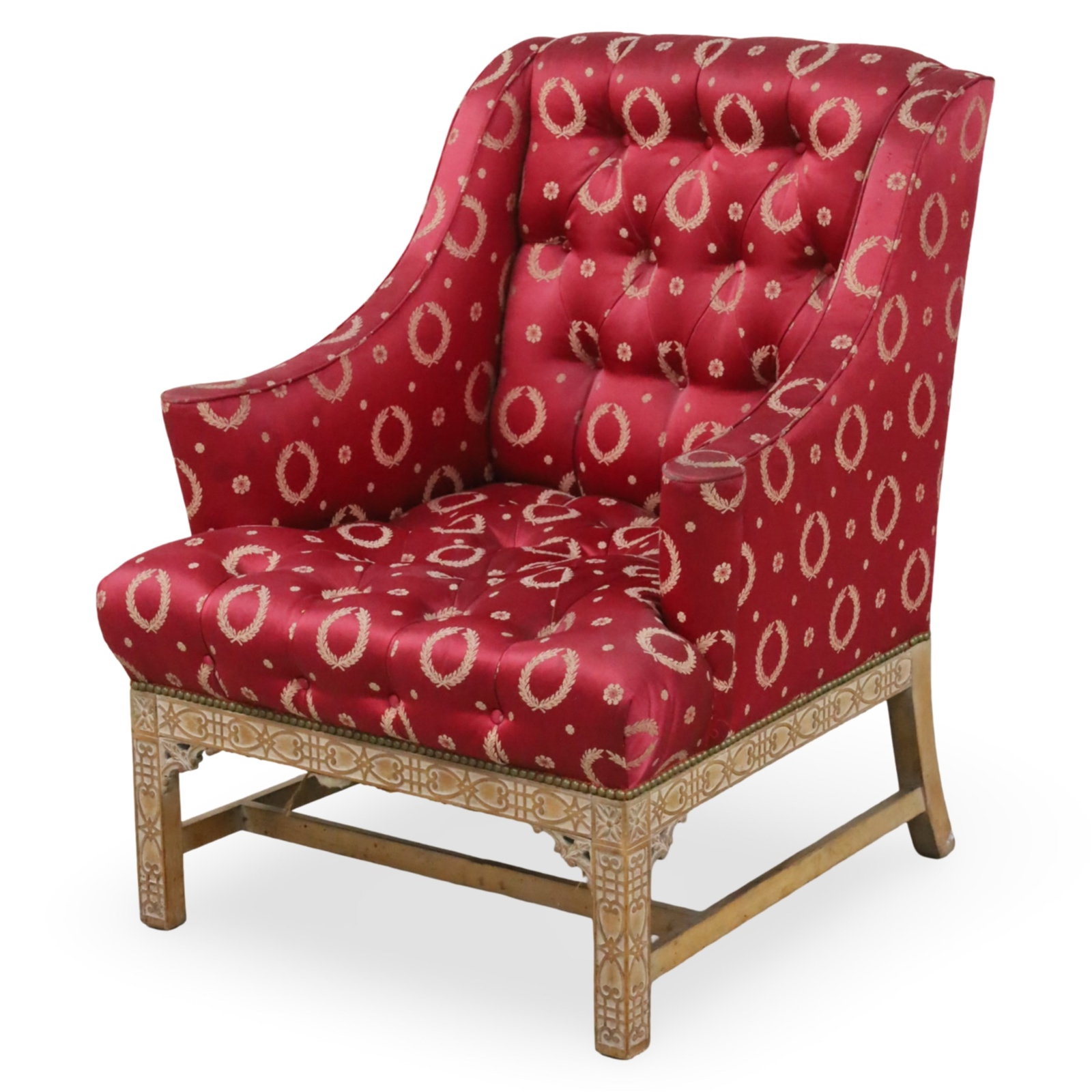 CHINESE CHIPPENDALE STYLE BERGERE (1 of 4)