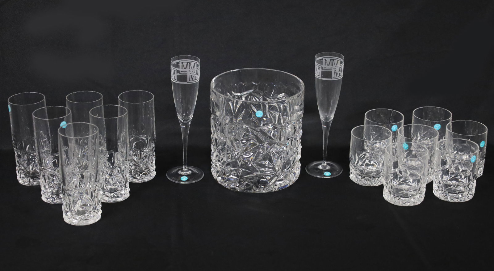 16PC TIFFANY & CO CRYSTAL DRINKWARE (1 of 6)