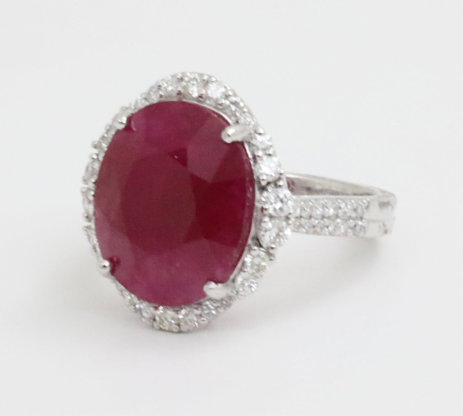 GIA BURMESE RUBY & DIAMOND RING - 4