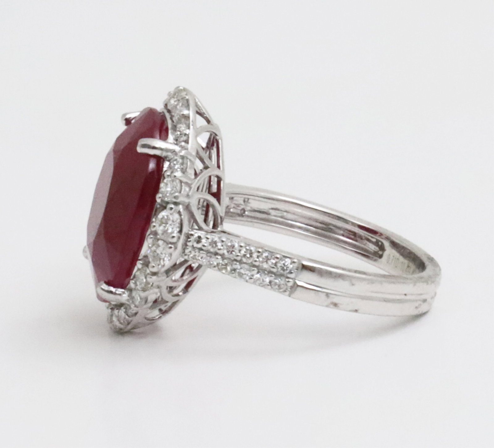 GIA BURMESE RUBY & DIAMOND RING - 5