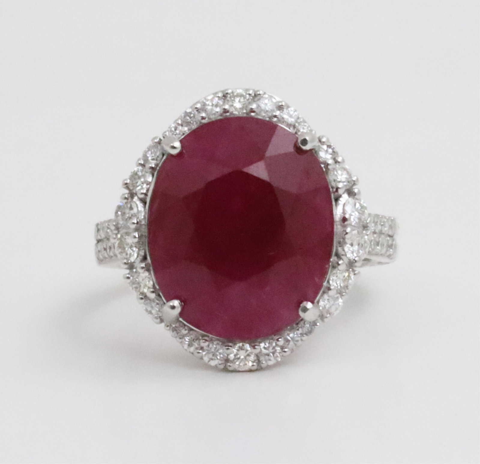 GIA BURMESE RUBY & DIAMOND RING - 6