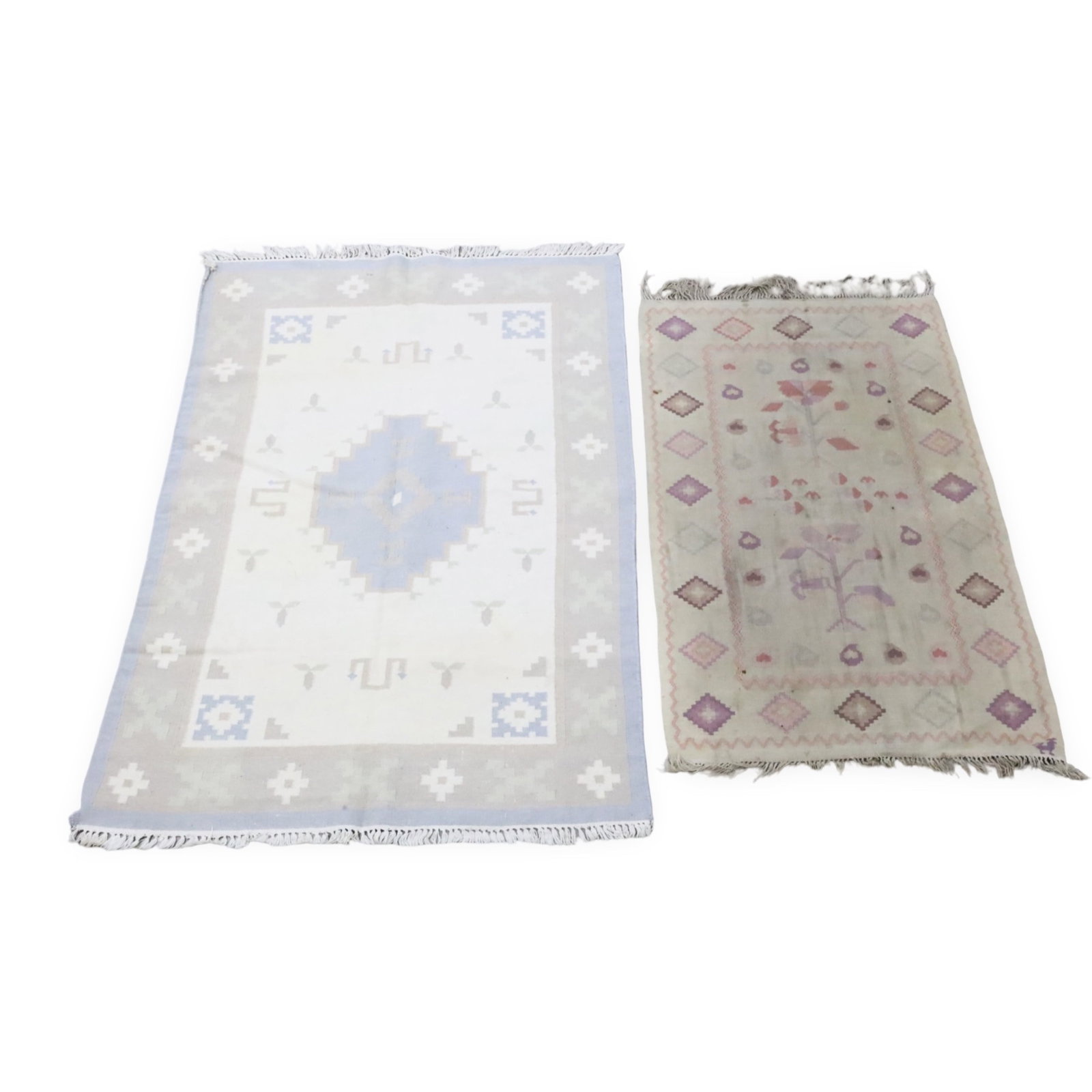 TWO OUSHAK ORIENTAL RUGS: Two Oushak oriental rugs, 3'x4'8 and 4'x6'