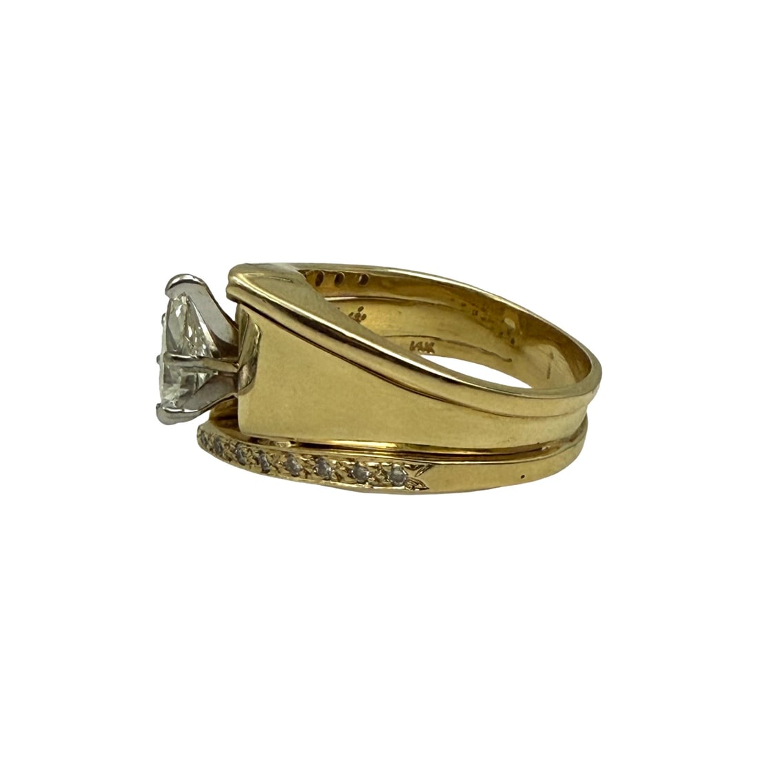 14K DIAMOND RING - 4