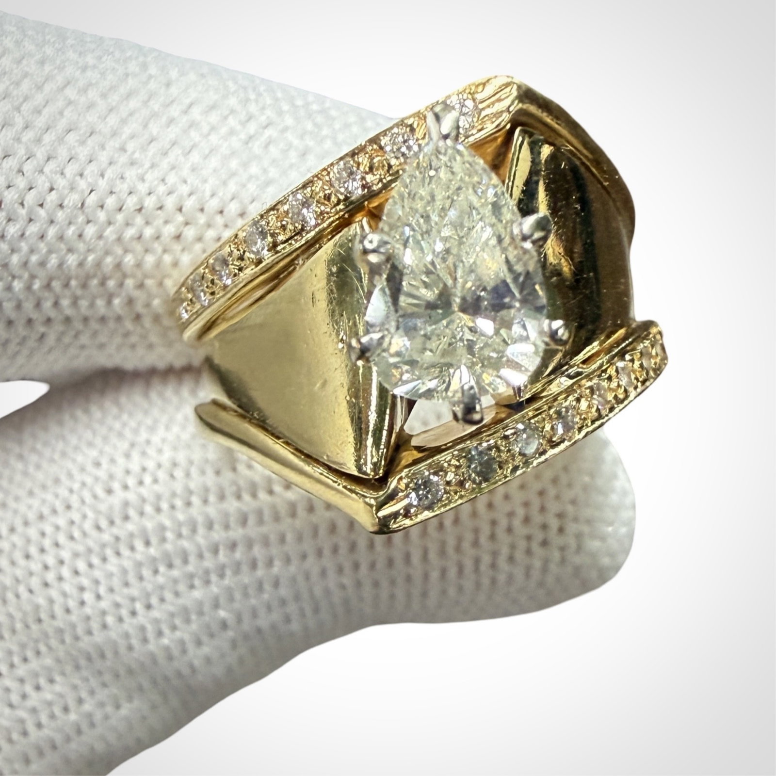 14K DIAMOND RING - 5