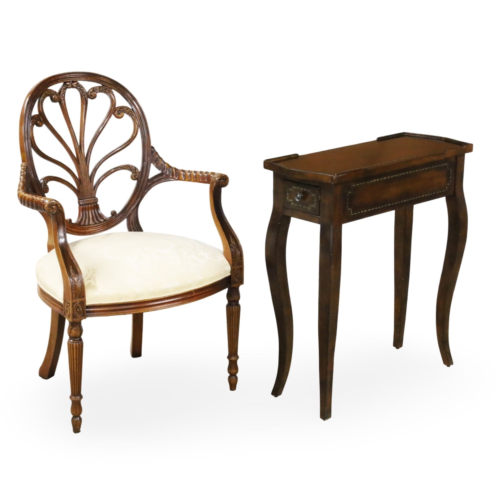 ADAMS STYLE ARMCHAIR AND ACCENT TABLE (1 of 5)