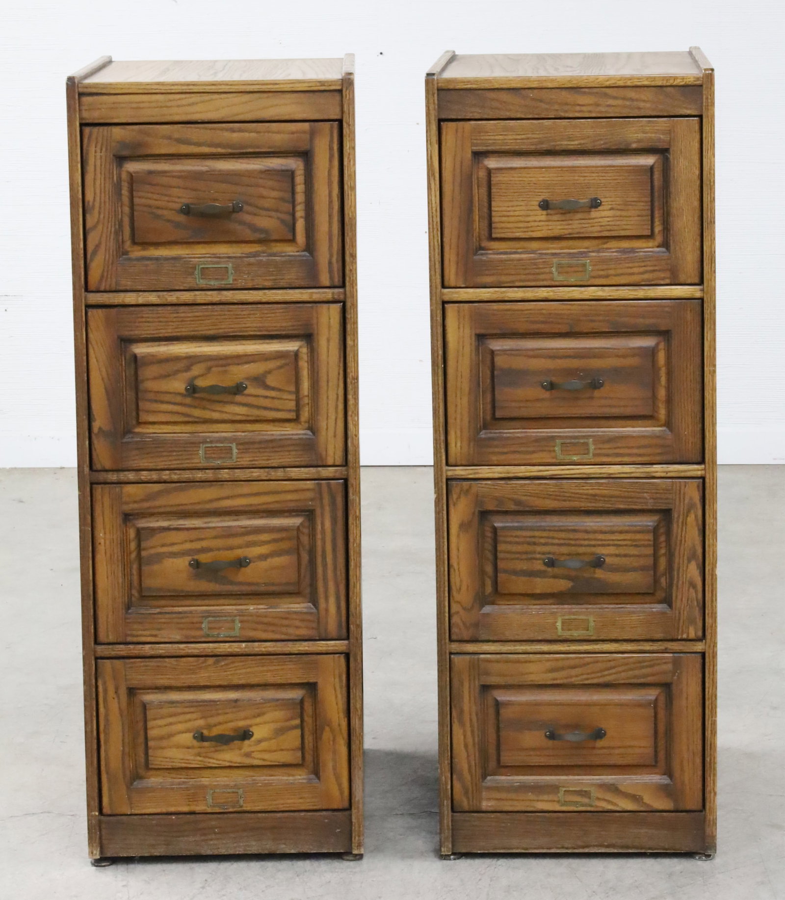 PR SOLID OAK FILE CABINETS - 2