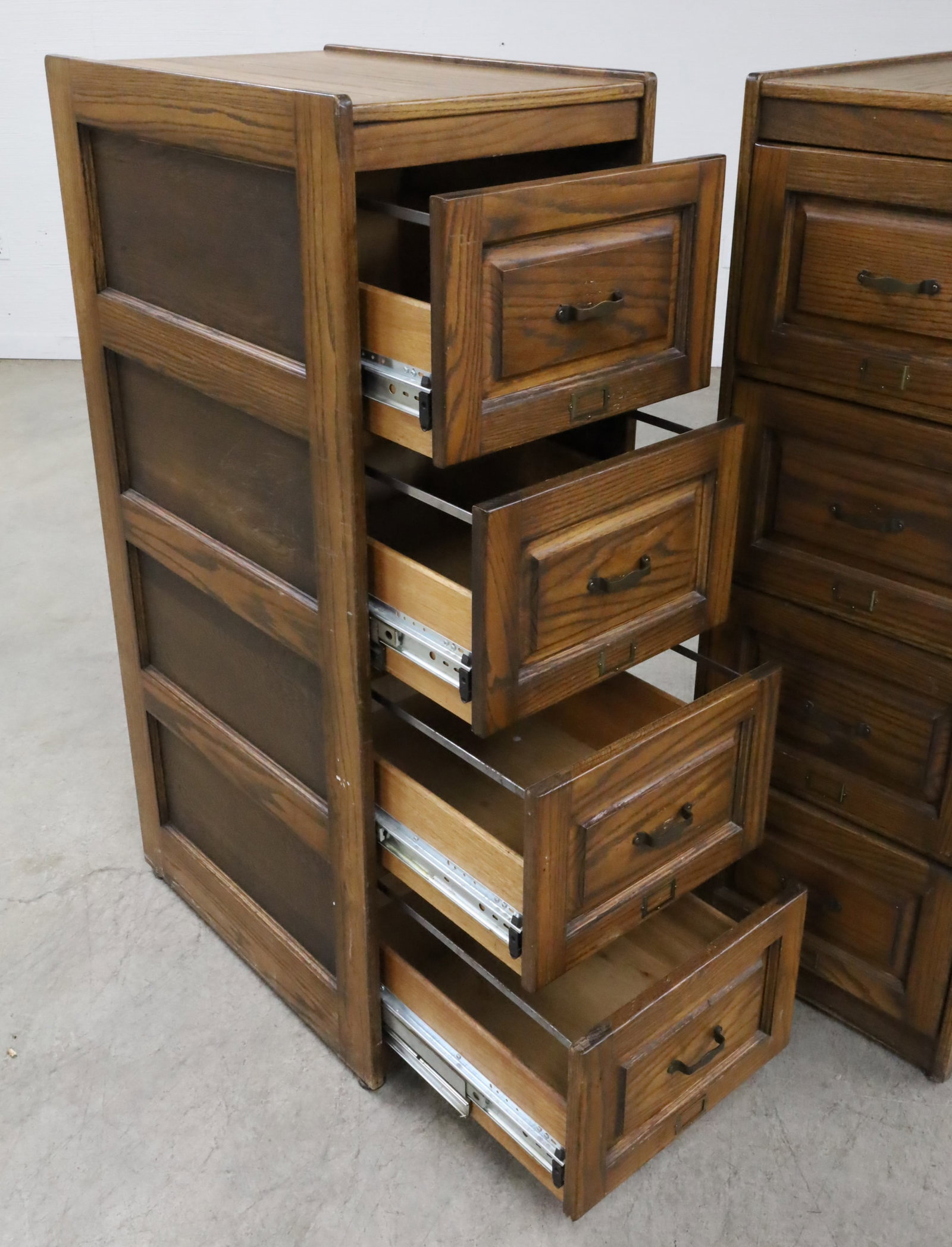 PR SOLID OAK FILE CABINETS - 3