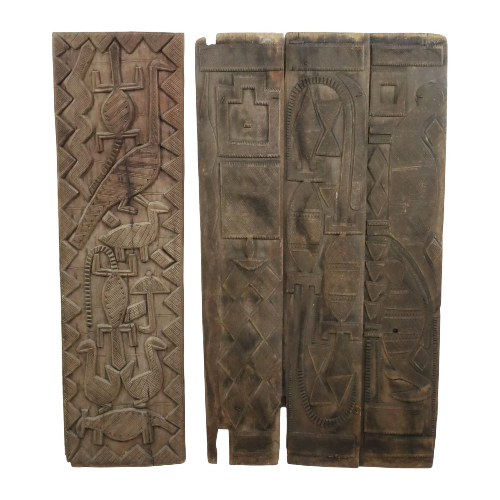 AFRICAN NUPE CARVED WOOD PANELS (1 of 4)