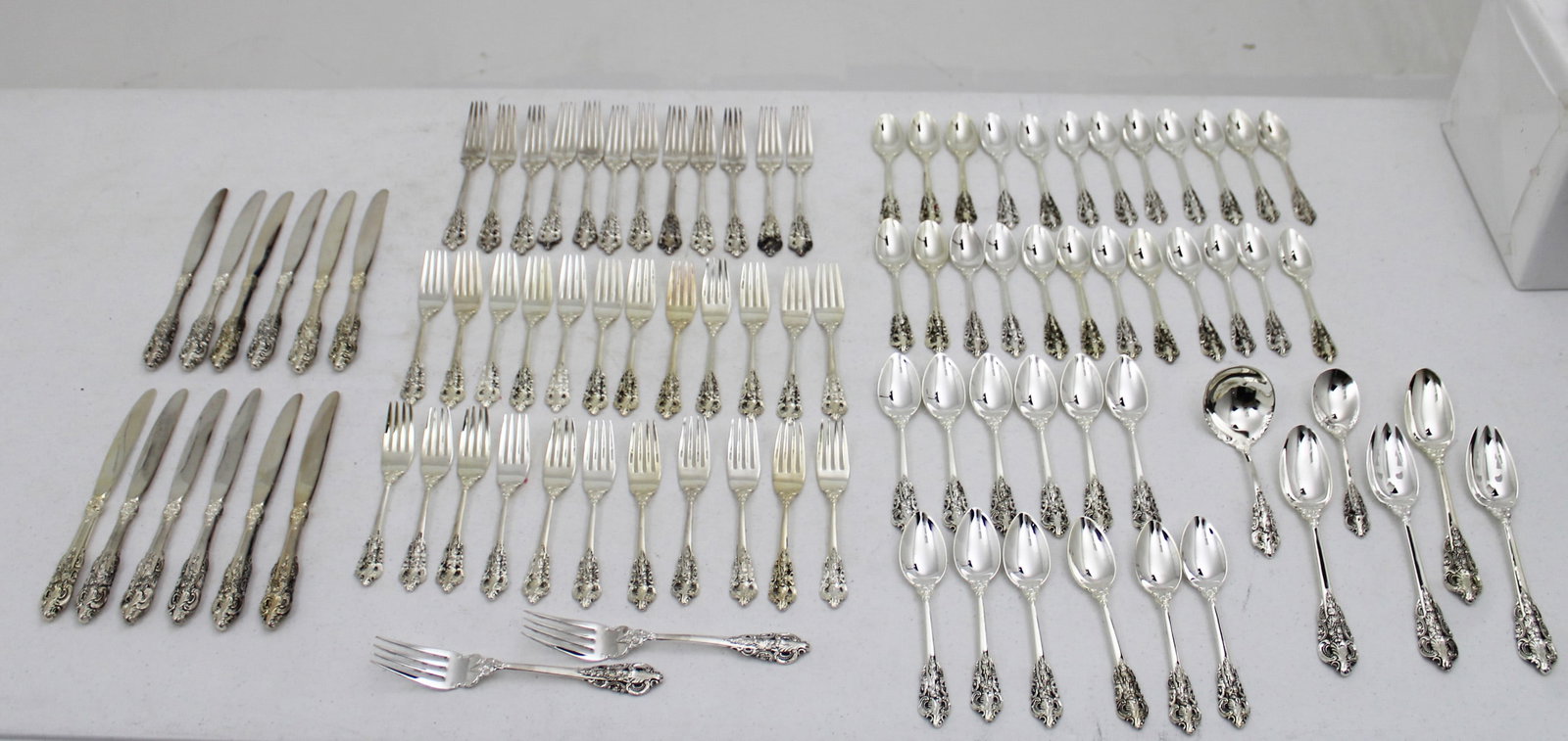 96PC SILVER PLATE FLATWARE, BAROQUE, GODINGER - 6