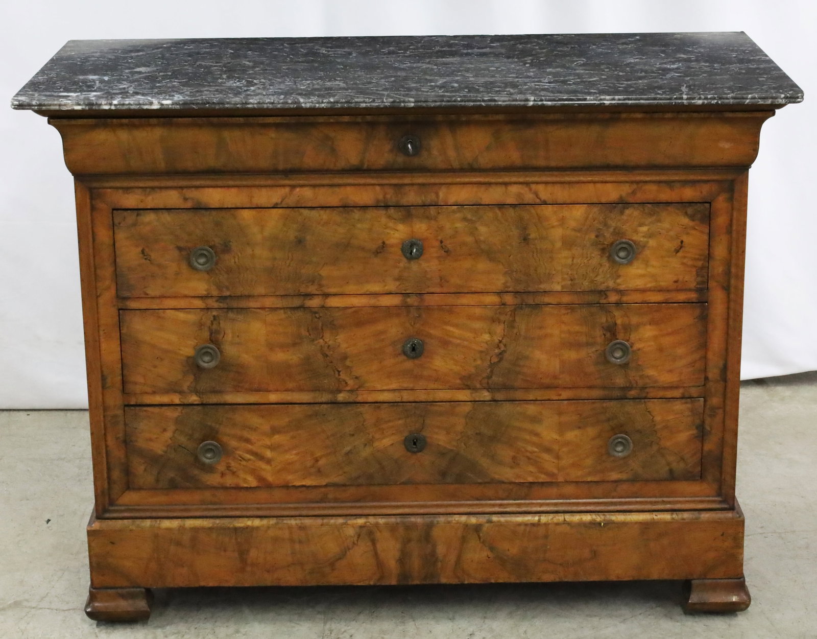 LOUIS PHILIPPE WALNUT COMMODE - 2