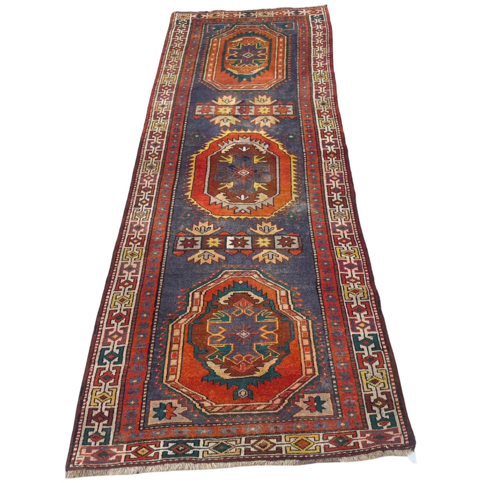 KAZAK RUG 3'5 X 8'3: Kazak rug 3'5 x 8'3