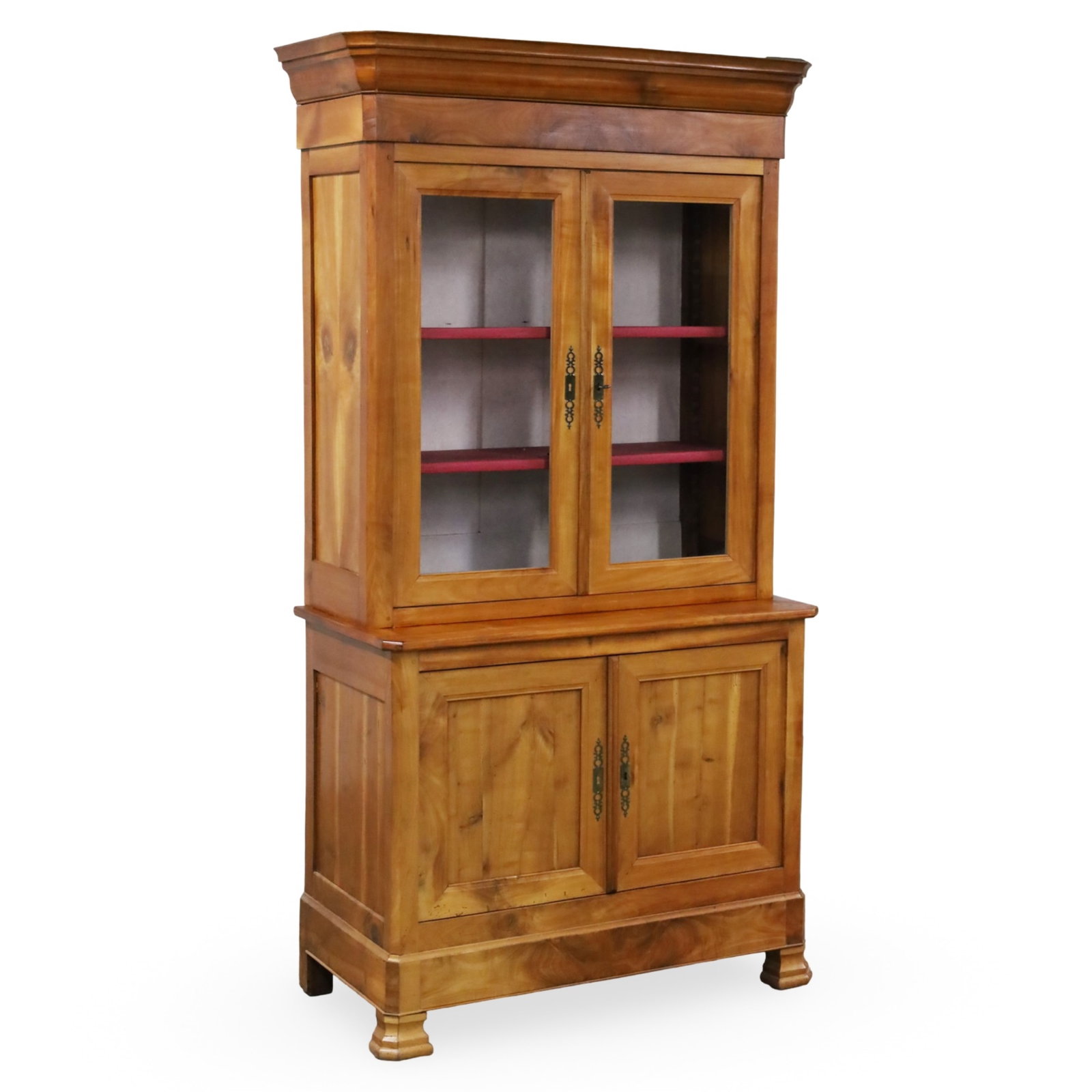 LOUIS PHILIPPE CHERRYWOOD BUFFET: Louis Philippe cherrywood buffet, having two double door cabinets; 87"H 44"W 22"D