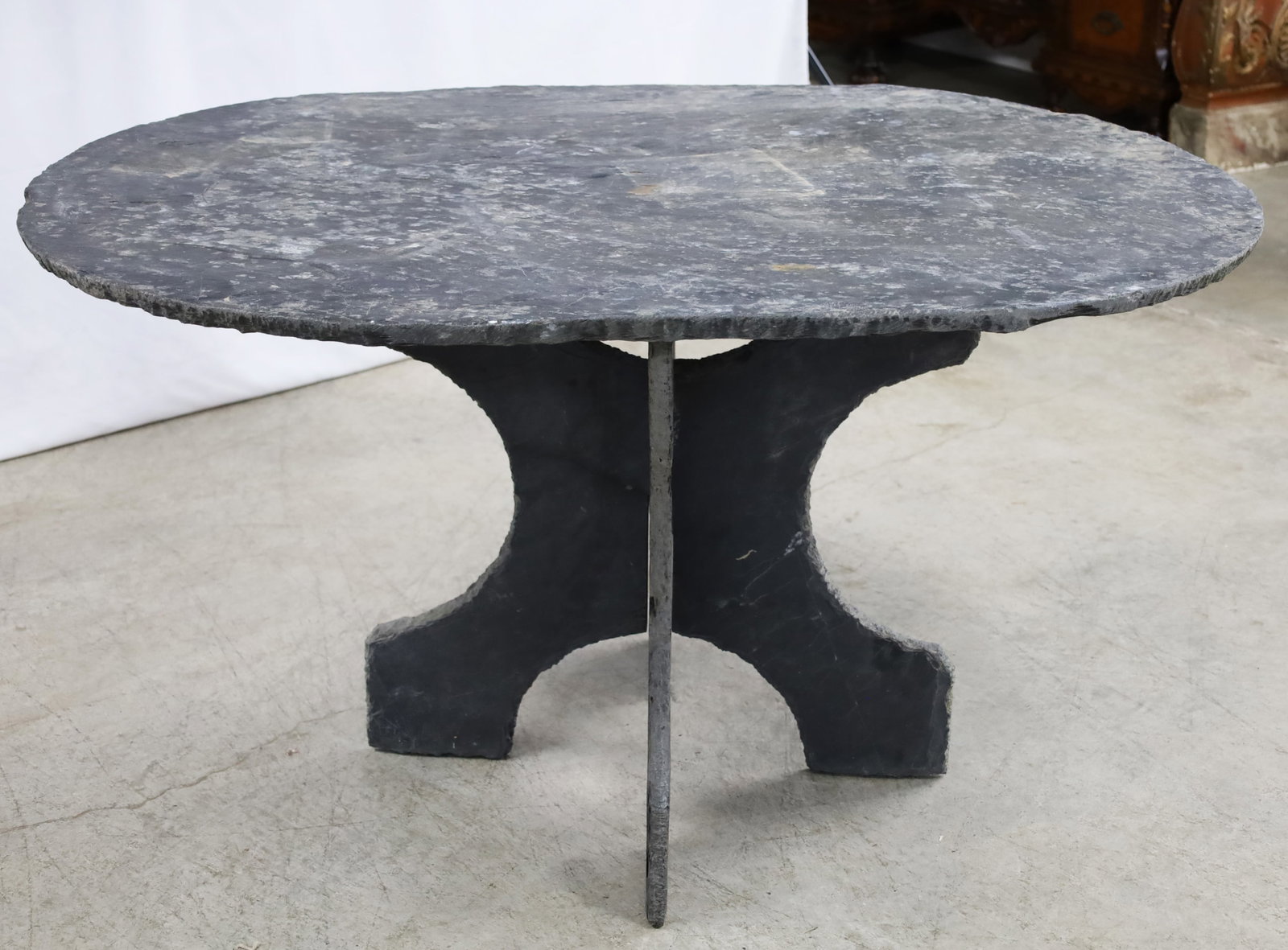 PRIMITIVE FRENCH SLATE TABLE - 6