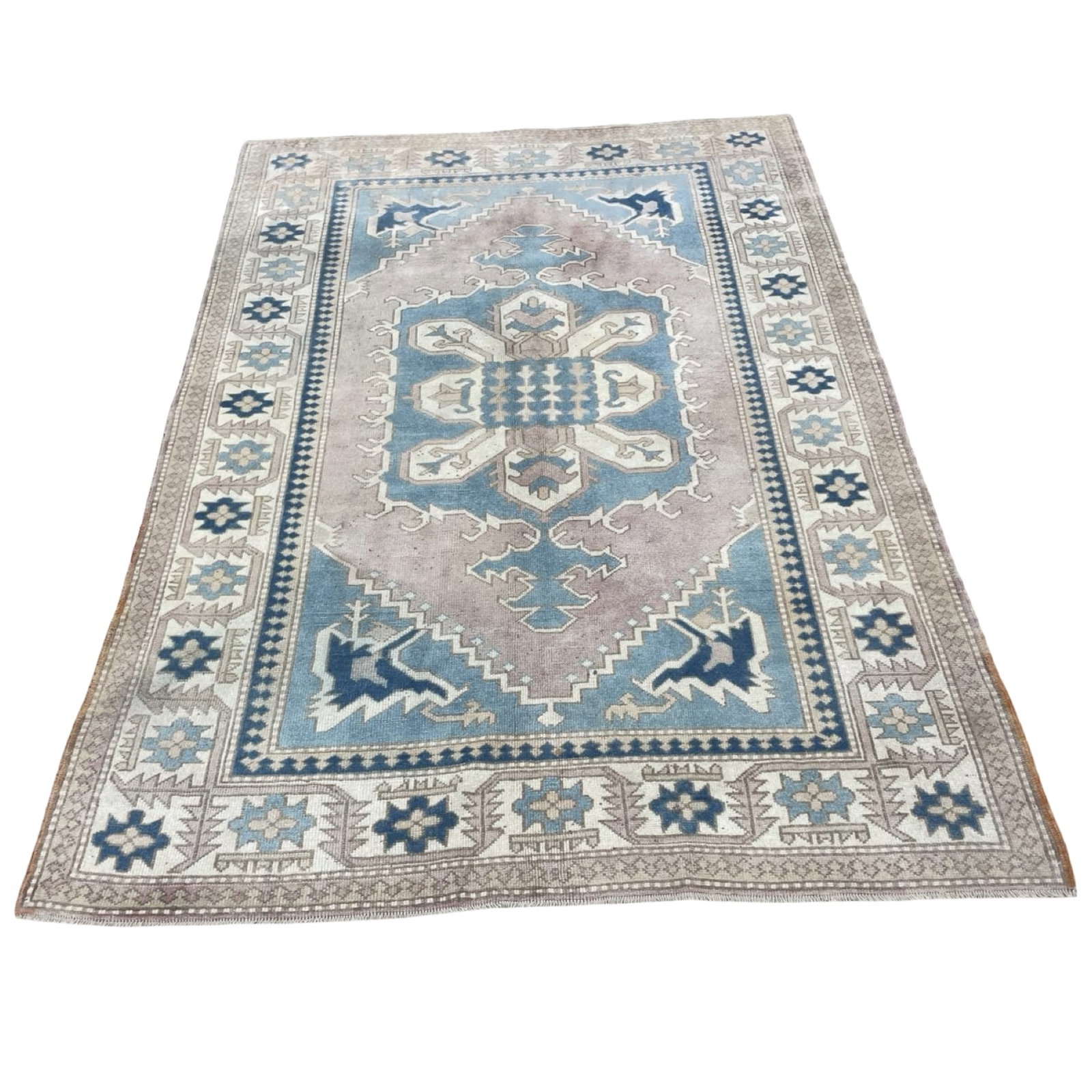 OUSHAK RUG 6' X 8'4: Oushak rug 6' x 8'4
