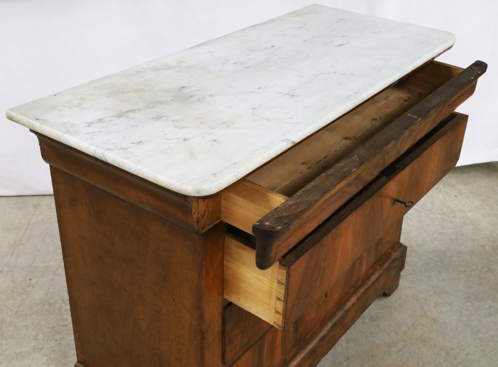 LOUIS PHILIPPE WALNUT COMMODE - 4
