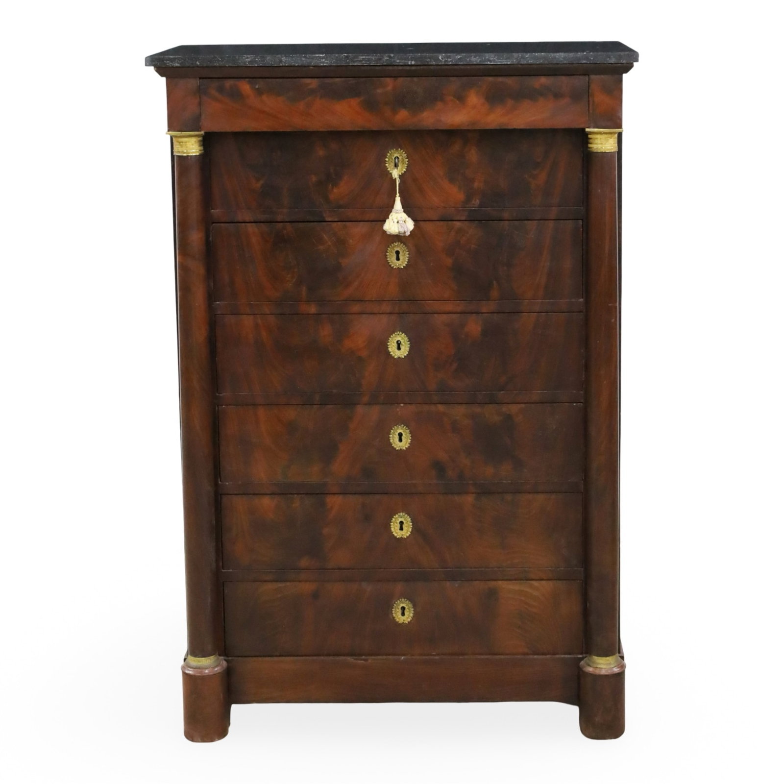 FRENCH EMPIRE MAHOGANY SEMAINER CHEST (1 of 5)