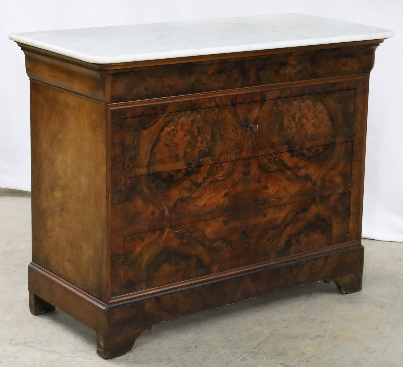 LOUIS PHILIPPE WALNUT COMMODE - 2