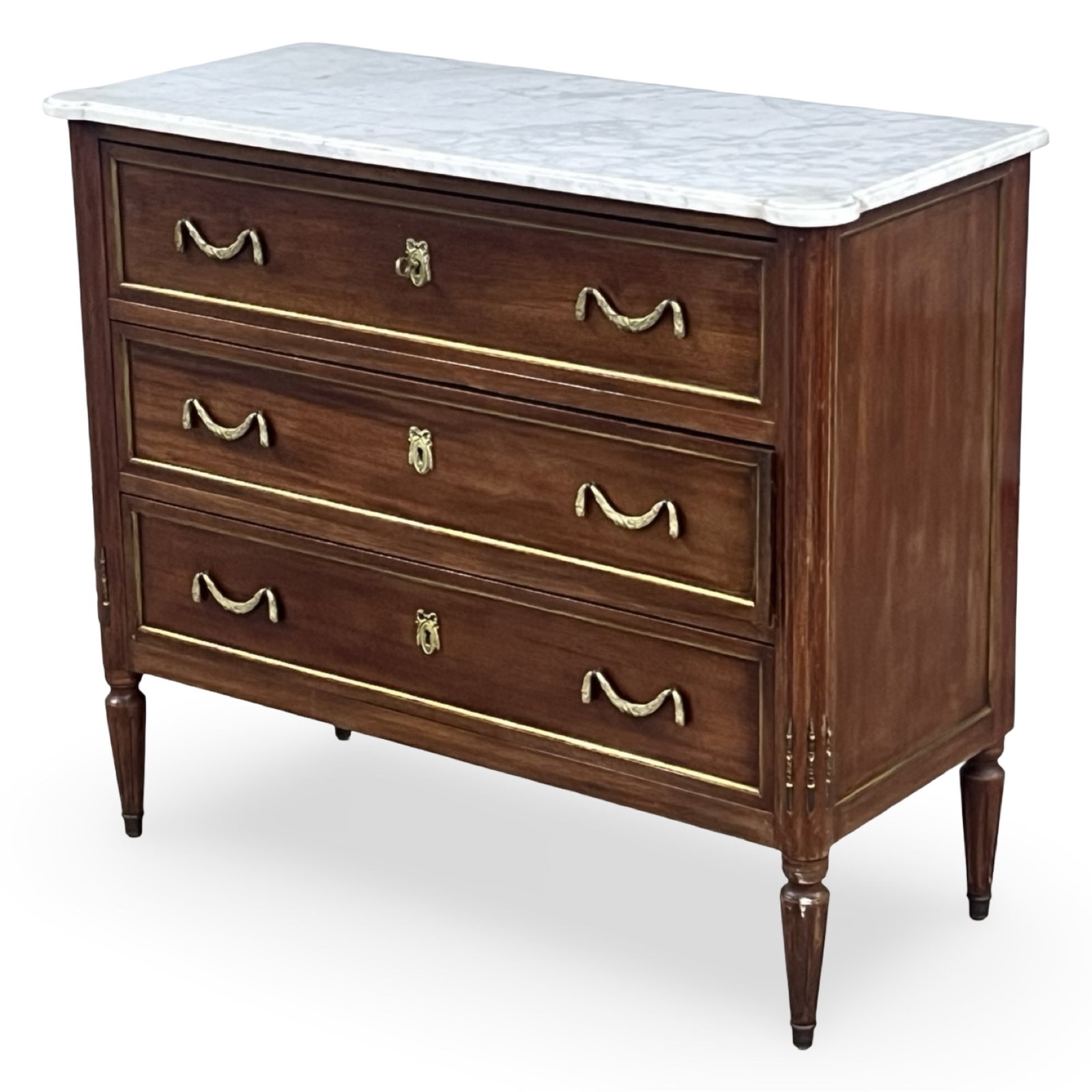 LOUIS XVI STYLE MAHOGANY COMMODE (1 of 5)
