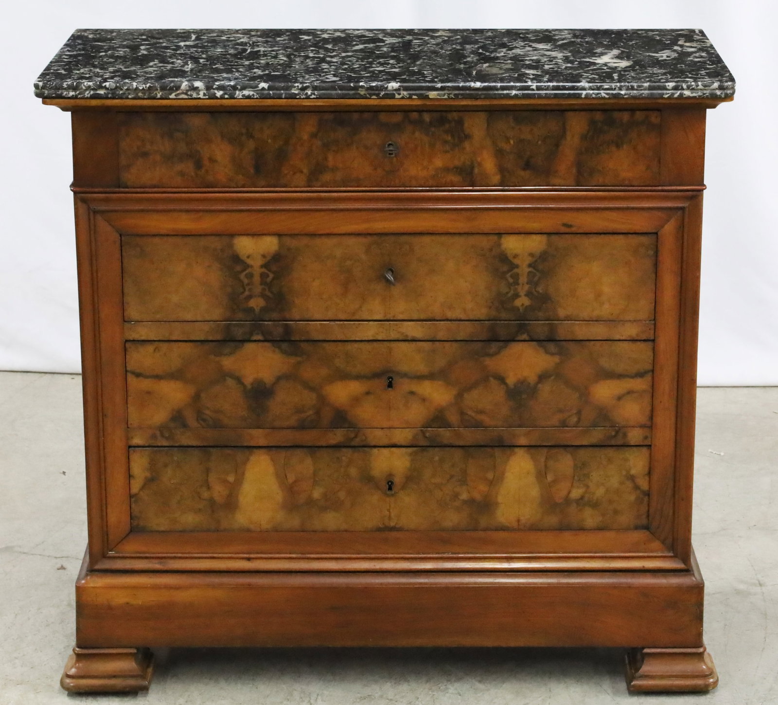 LOUIS PHILIPPE WALNUT COMMODE - 2