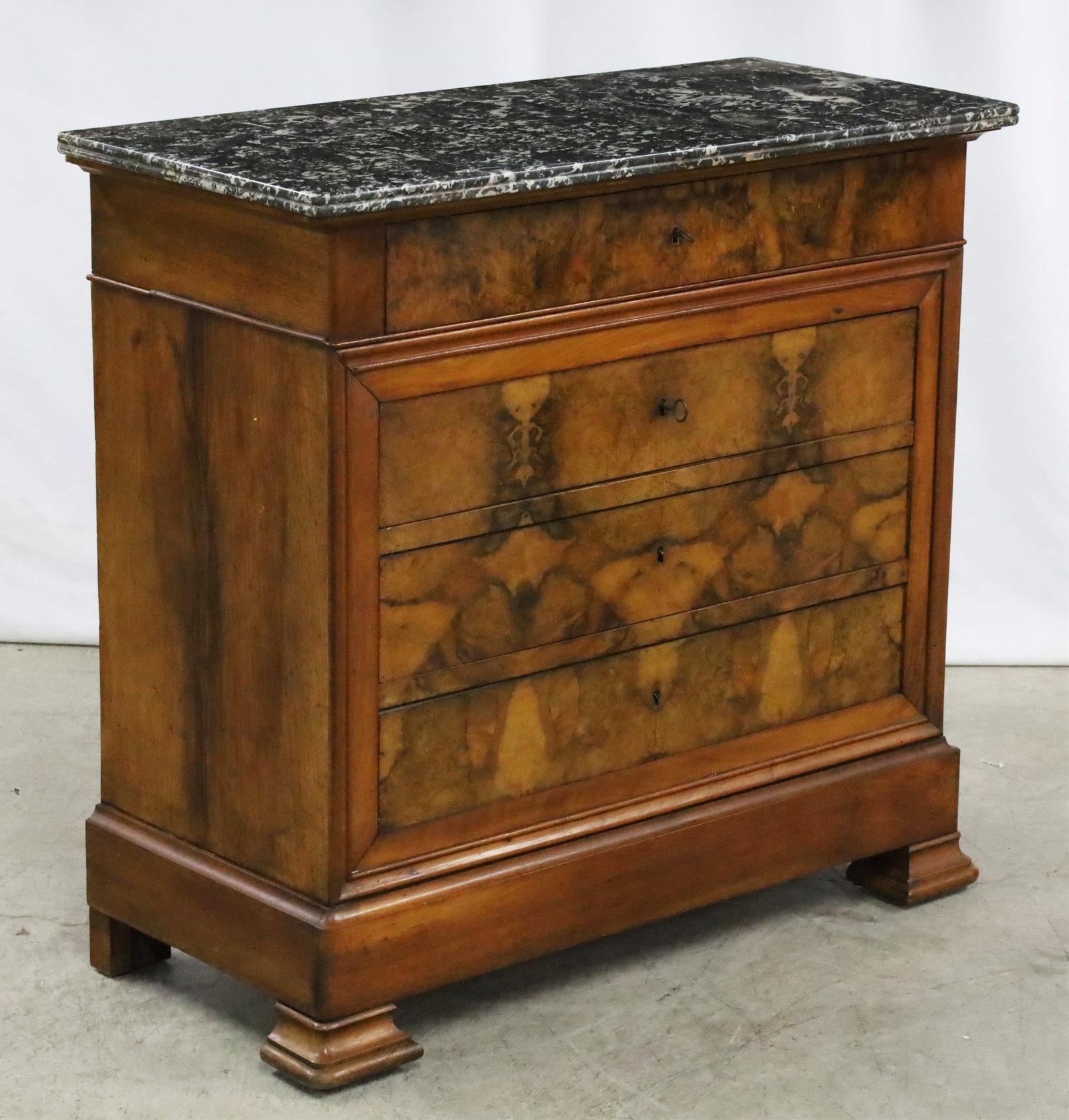 LOUIS PHILIPPE WALNUT COMMODE - 4