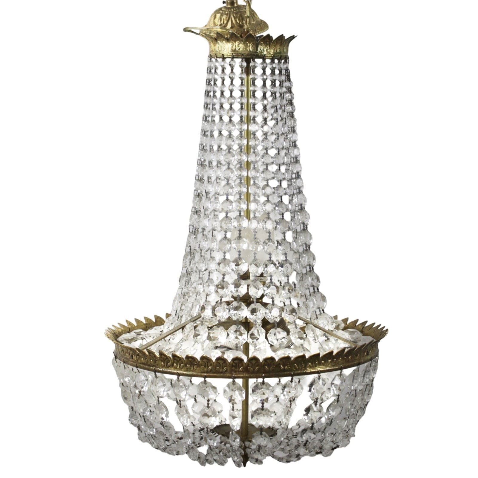 FRENCH STYLE CRYSTAL BASKET CHANDELIER (1 of 2)