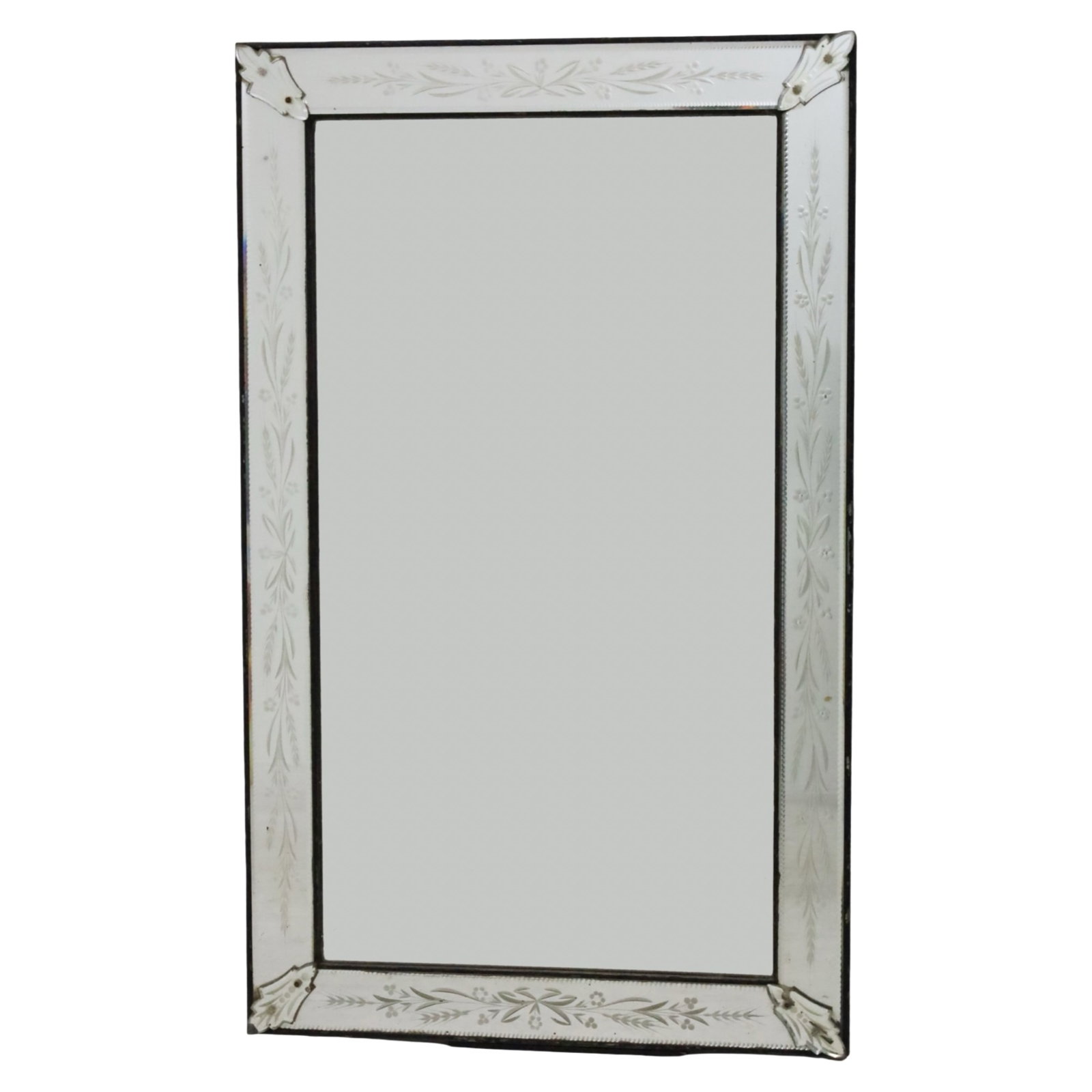 VENETIAN ETCHED GLASS MIRROR (1 of 5)