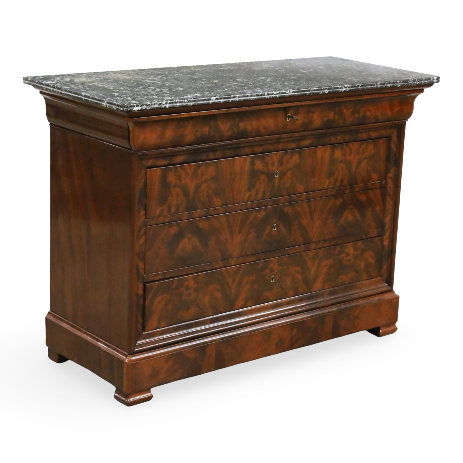LOUIS PHILIPPE MAHOGANY COMMODE (1 of 6)
