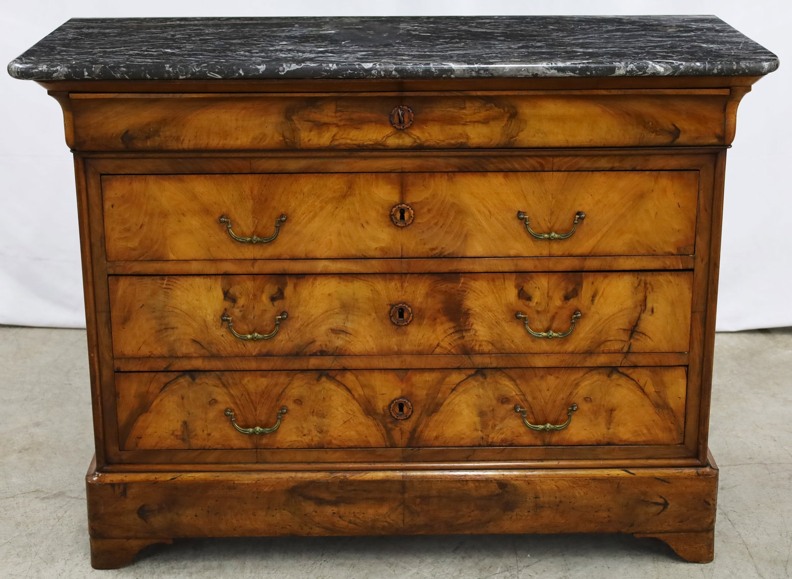 LOUIS PHILIPPE WALNUT COMMODE - 2