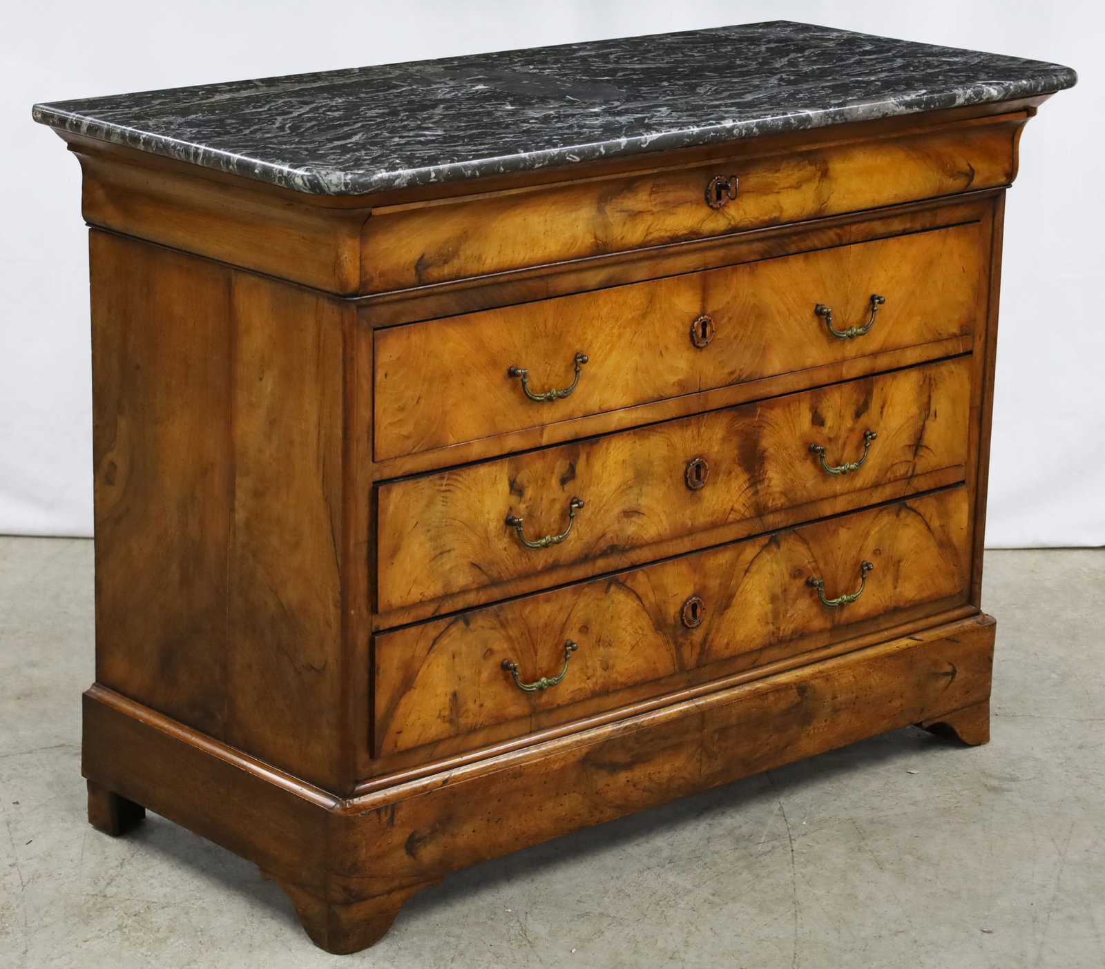 LOUIS PHILIPPE WALNUT COMMODE - 4