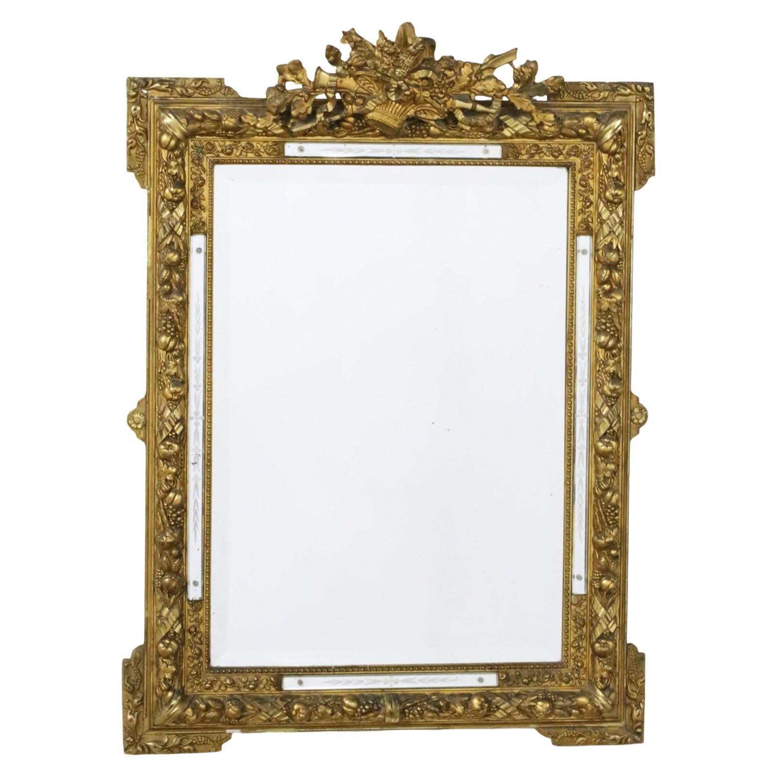 LOUIS XVI STYLE GILTWOOD MIRROR, 19TH C. (1 of 5)