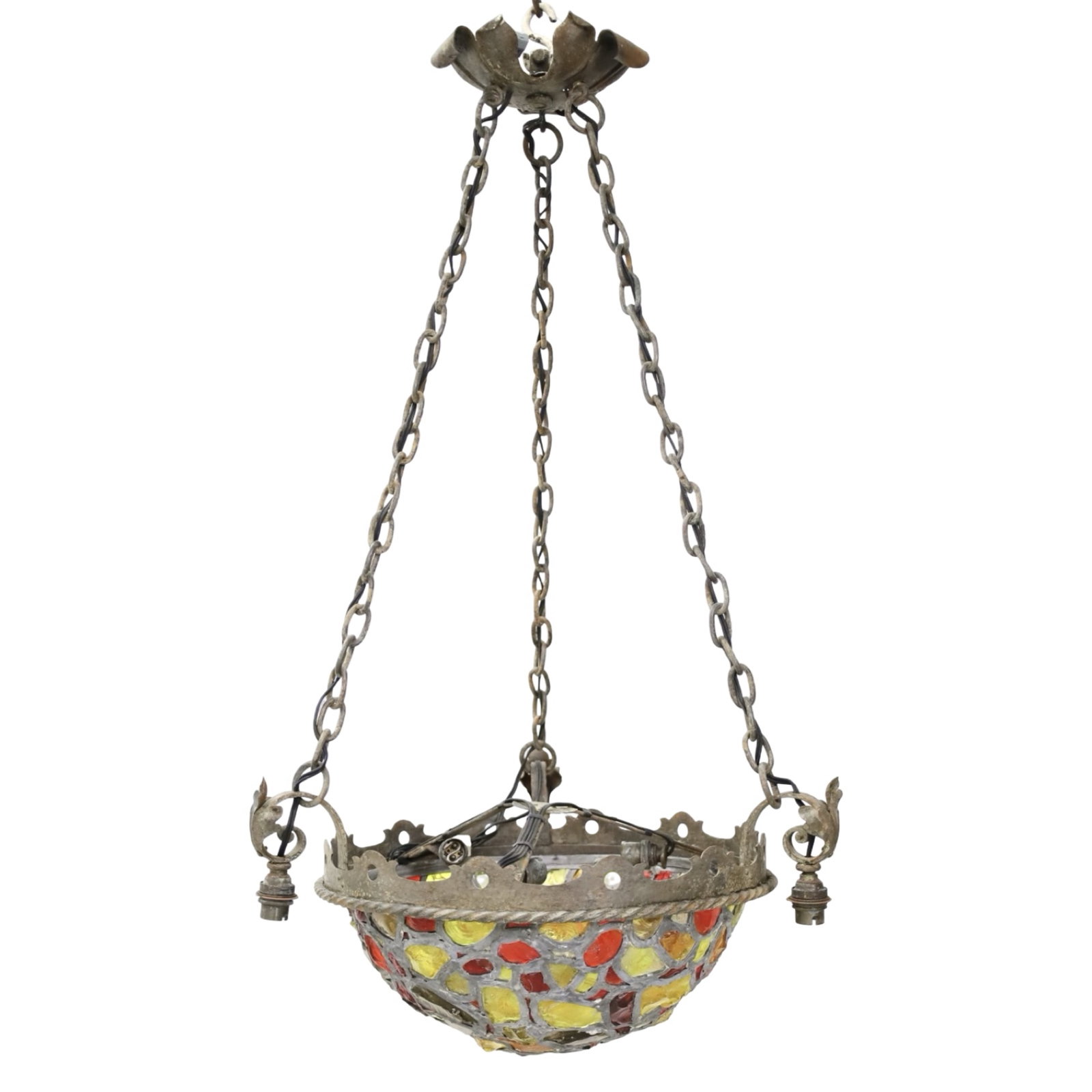 MOSAIC GLASS HANGING PENDANT LIGHT (1 of 5)