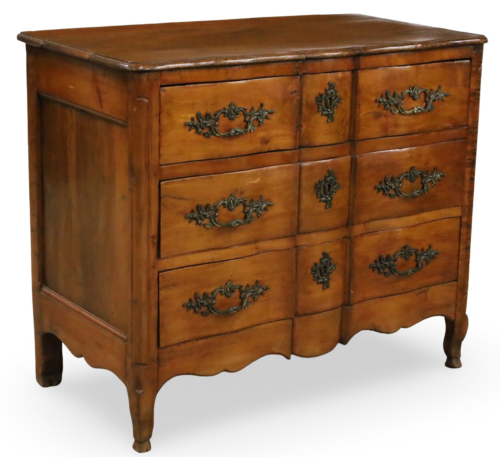 LOUIS XV STYLE WALNUT COMMODE, 19TH C. (1 of 6)