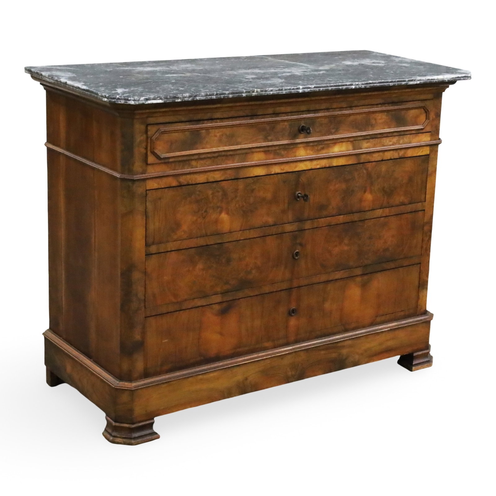 LOUIS PHILIPPE WALNUT COMMODE (1 of 6)
