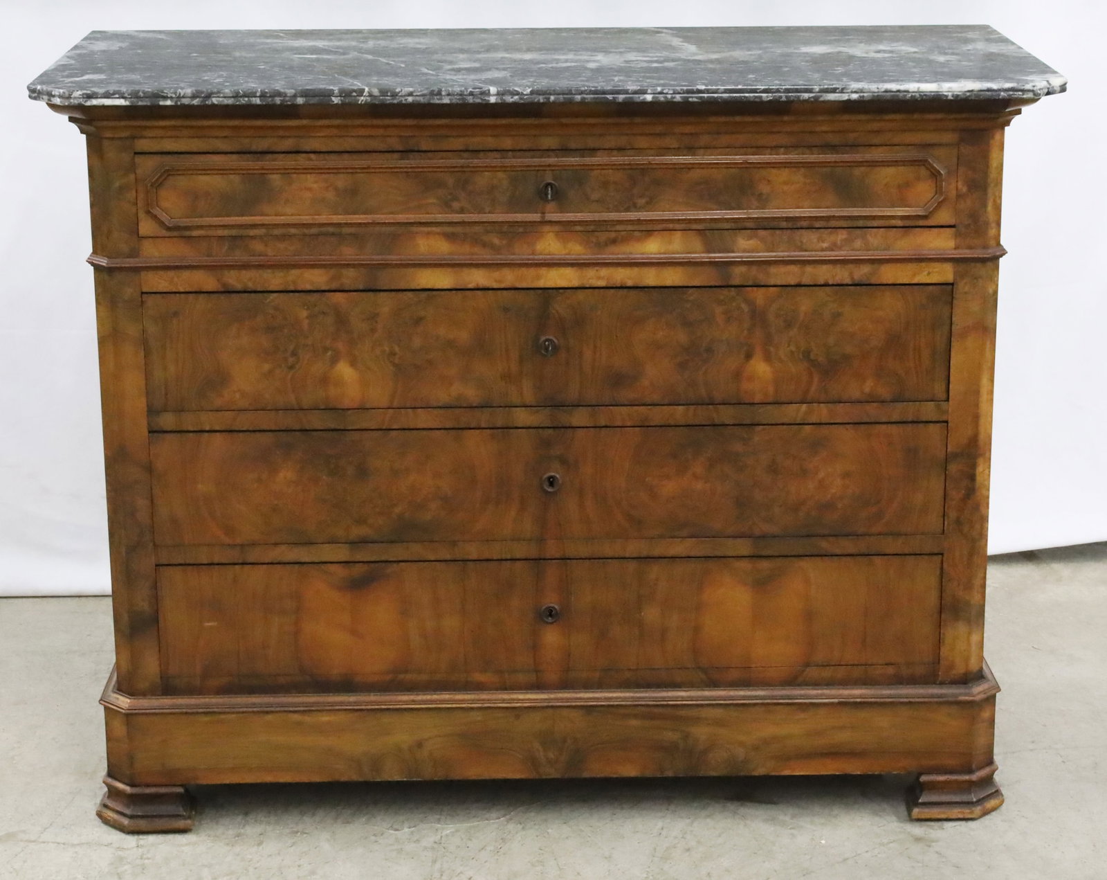 LOUIS PHILIPPE WALNUT COMMODE - 2