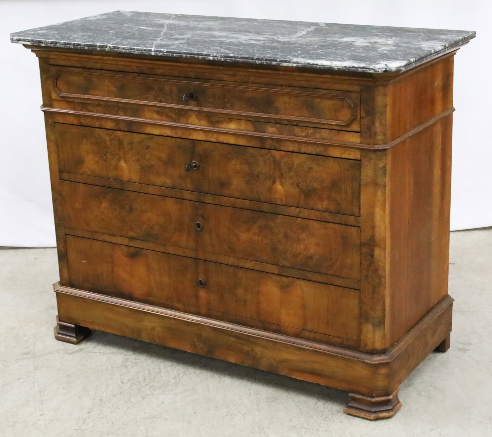 LOUIS PHILIPPE WALNUT COMMODE - 3