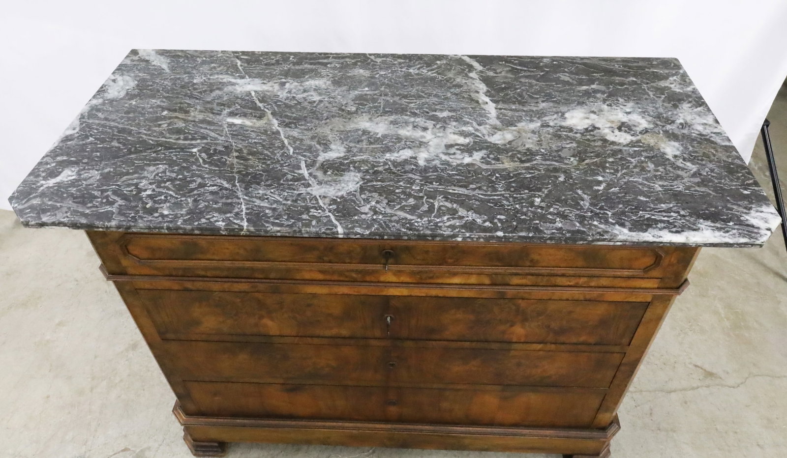 LOUIS PHILIPPE WALNUT COMMODE - 4