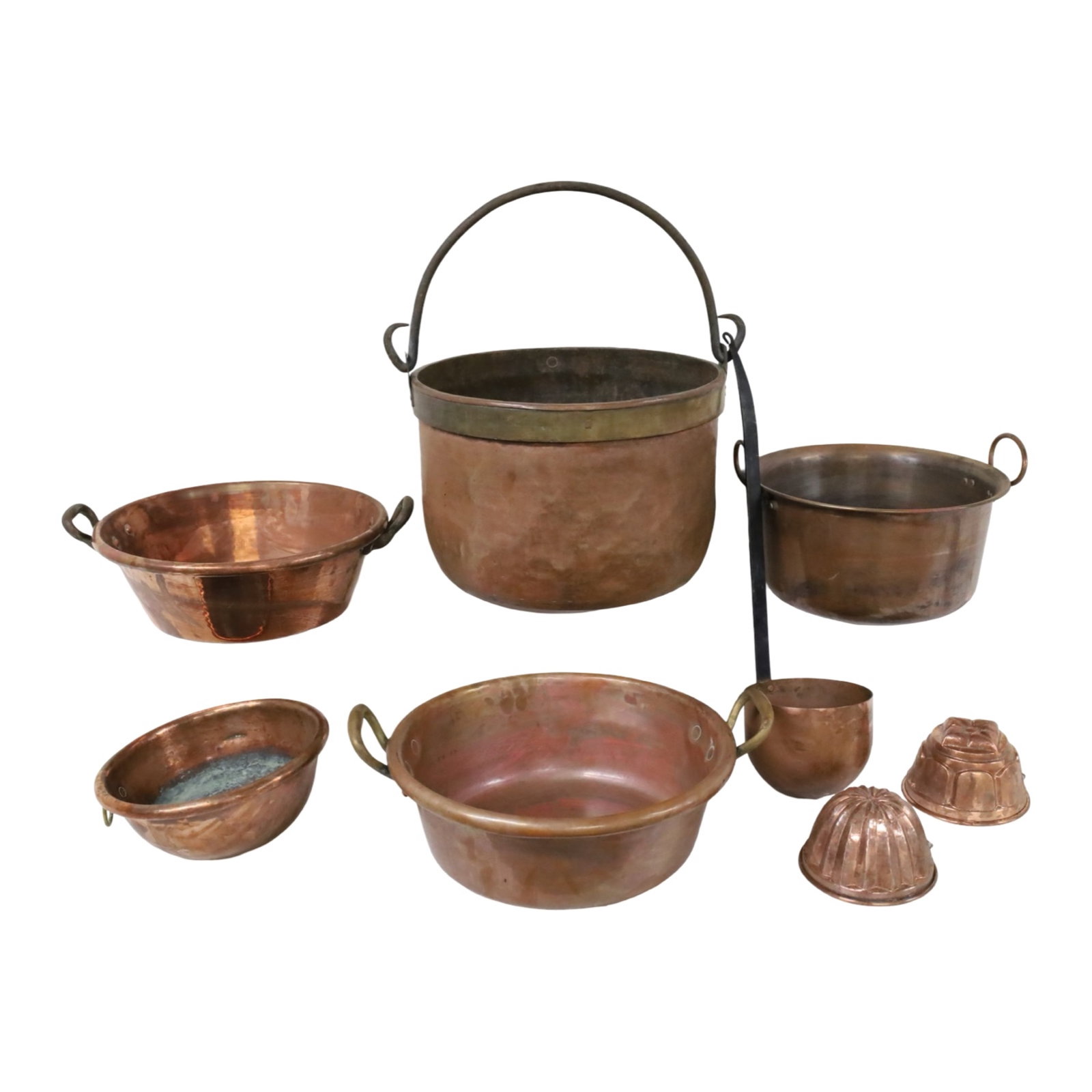 8PC LOT OF FRENCH COPPER (1 of 8)