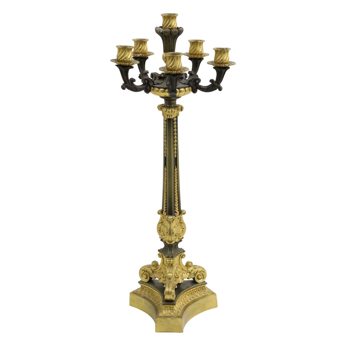 FRENCH GILT BRONZE 6 LIGHT CANDELABRA (1 of 4)