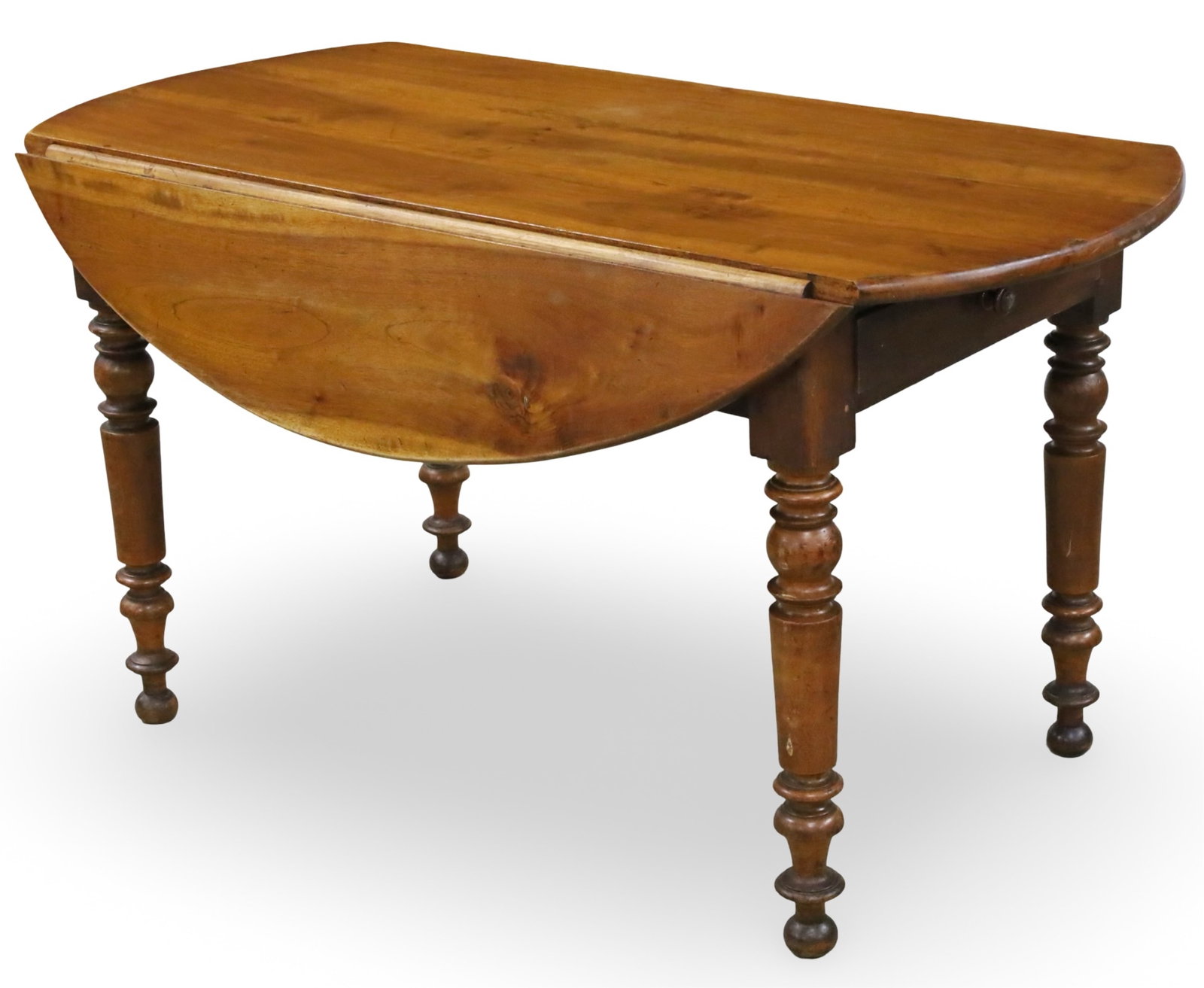 FRENCH PROVENCAL WALNUT DROP LEAF TABLE (1 of 4)