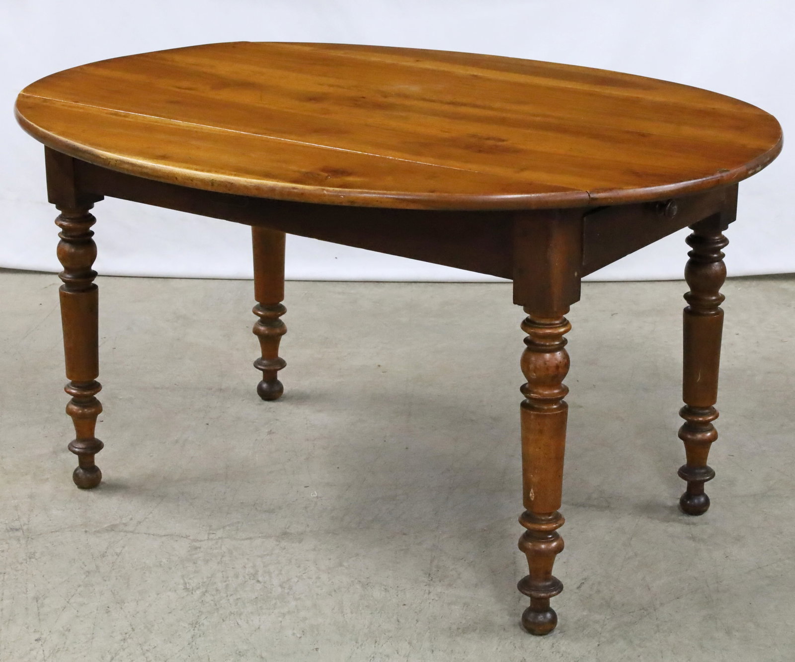 FRENCH PROVENCAL WALNUT DROP LEAF TABLE - 2