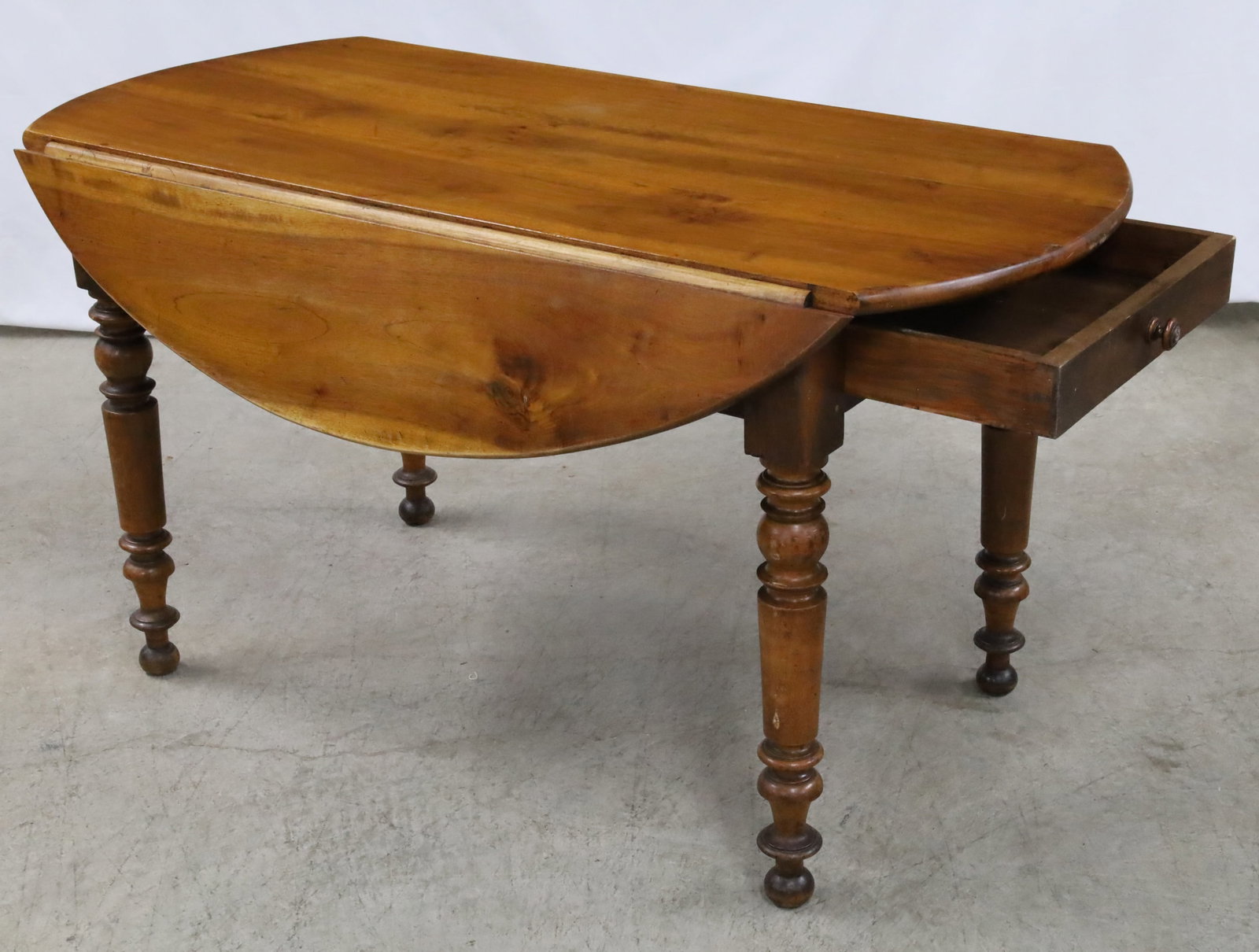 FRENCH PROVENCAL WALNUT DROP LEAF TABLE - 3