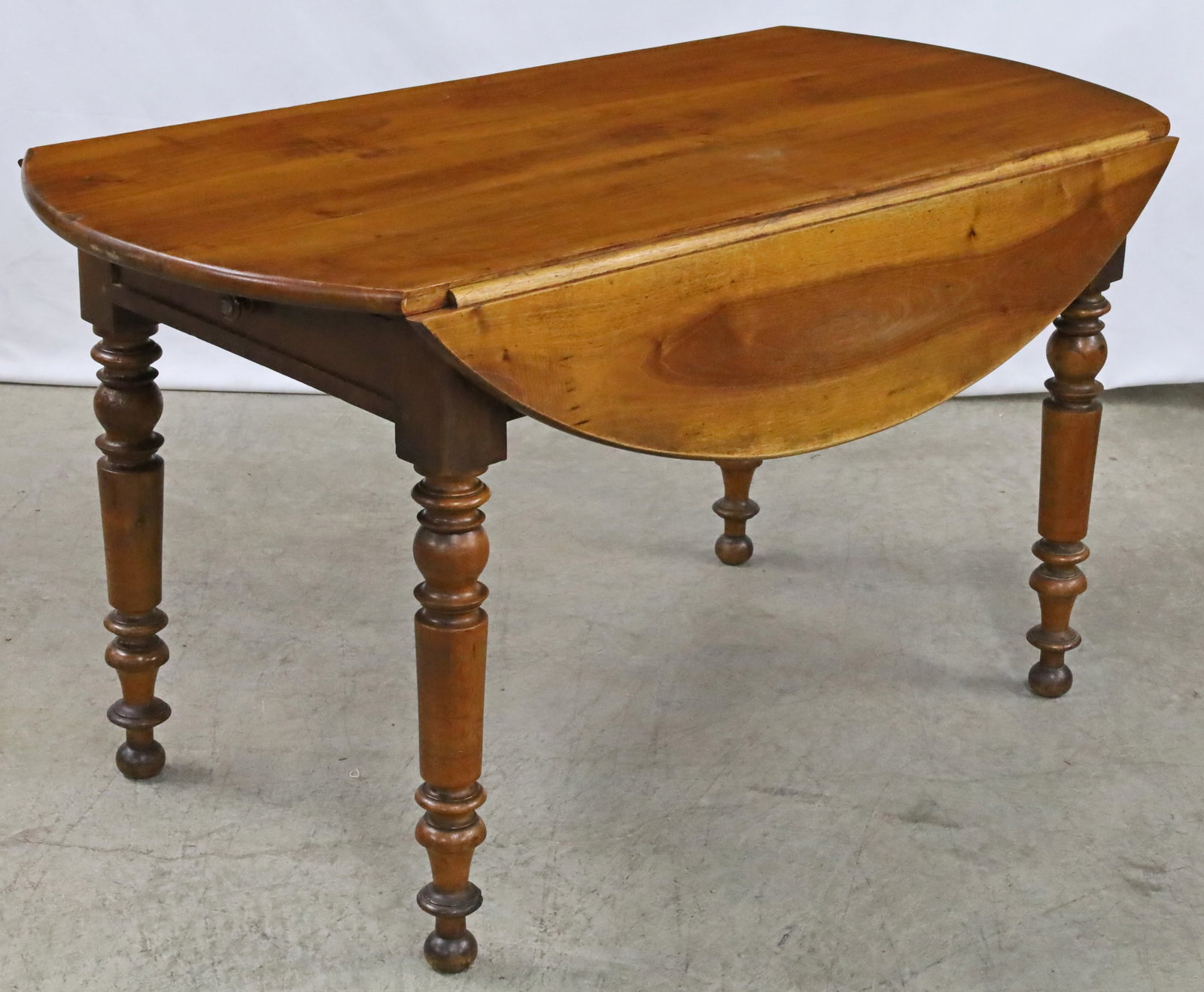 FRENCH PROVENCAL WALNUT DROP LEAF TABLE - 4