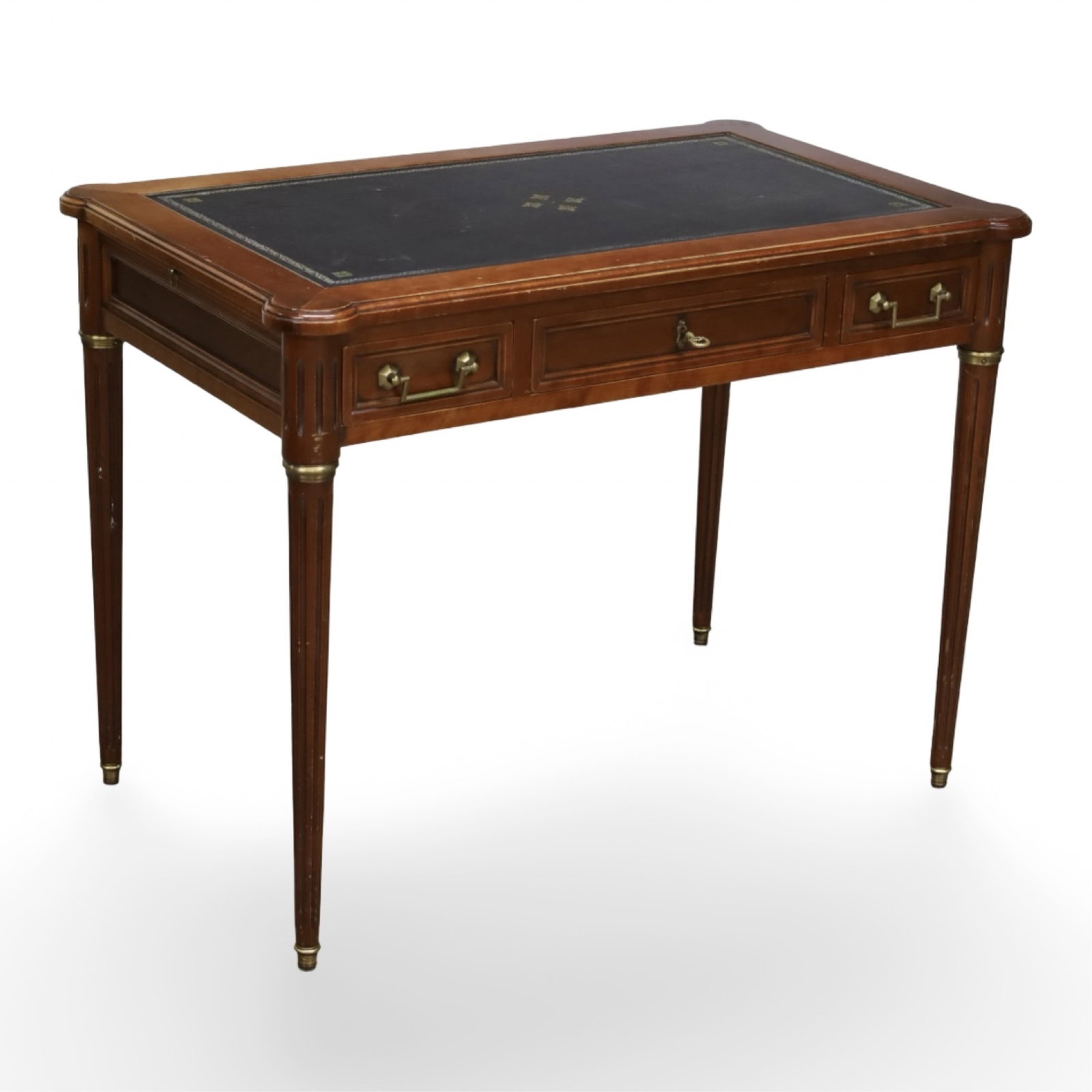 FRENCH LOUIS XV STYLE LEATHER-TOP WRITING DESK (1 of 5)
