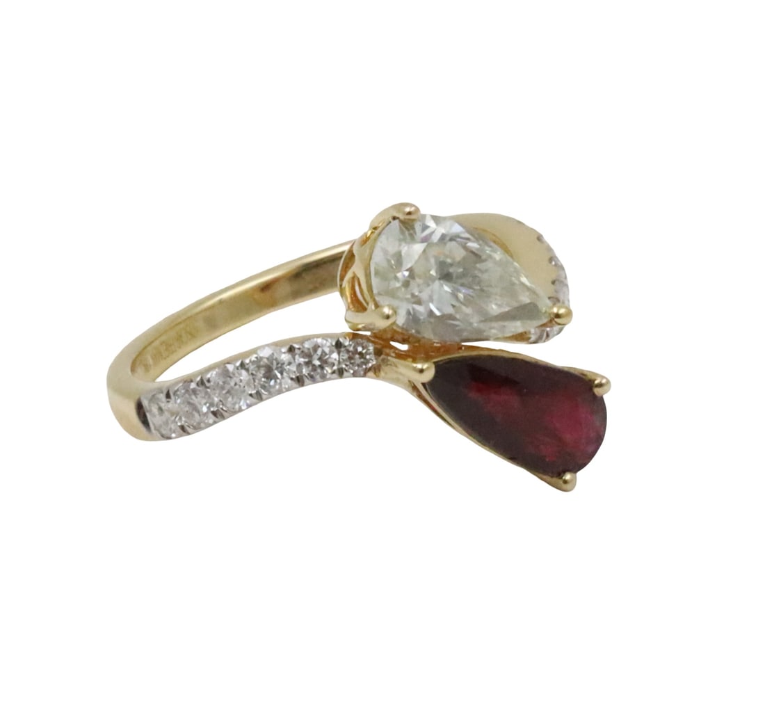 18K RUBY AND DIAMOND RING,GIA - 3